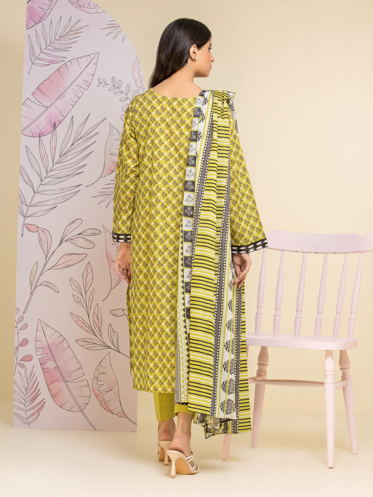 Unstitched Printed Lawn Suit - EWU24A1-26452-3P - Image 3