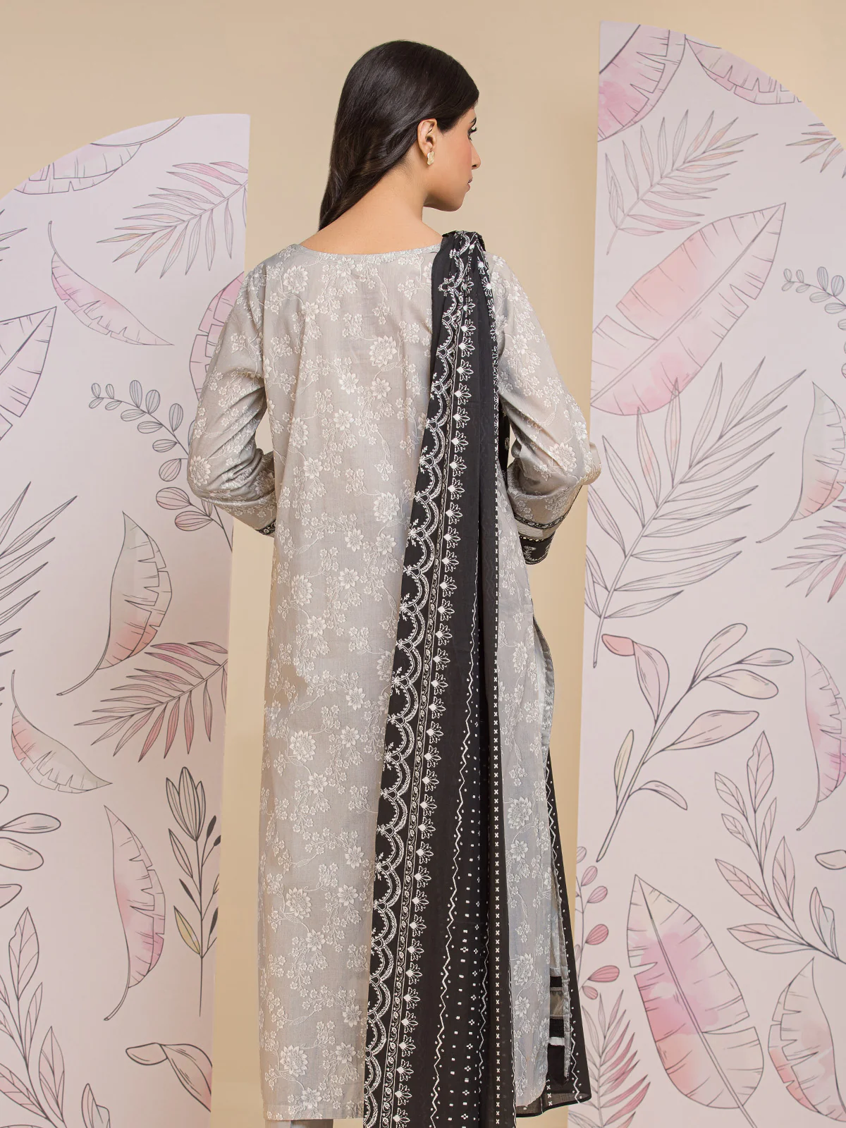 Unstitched Printed Lawn Suit - EWU24A1-28018-3P - Image 7