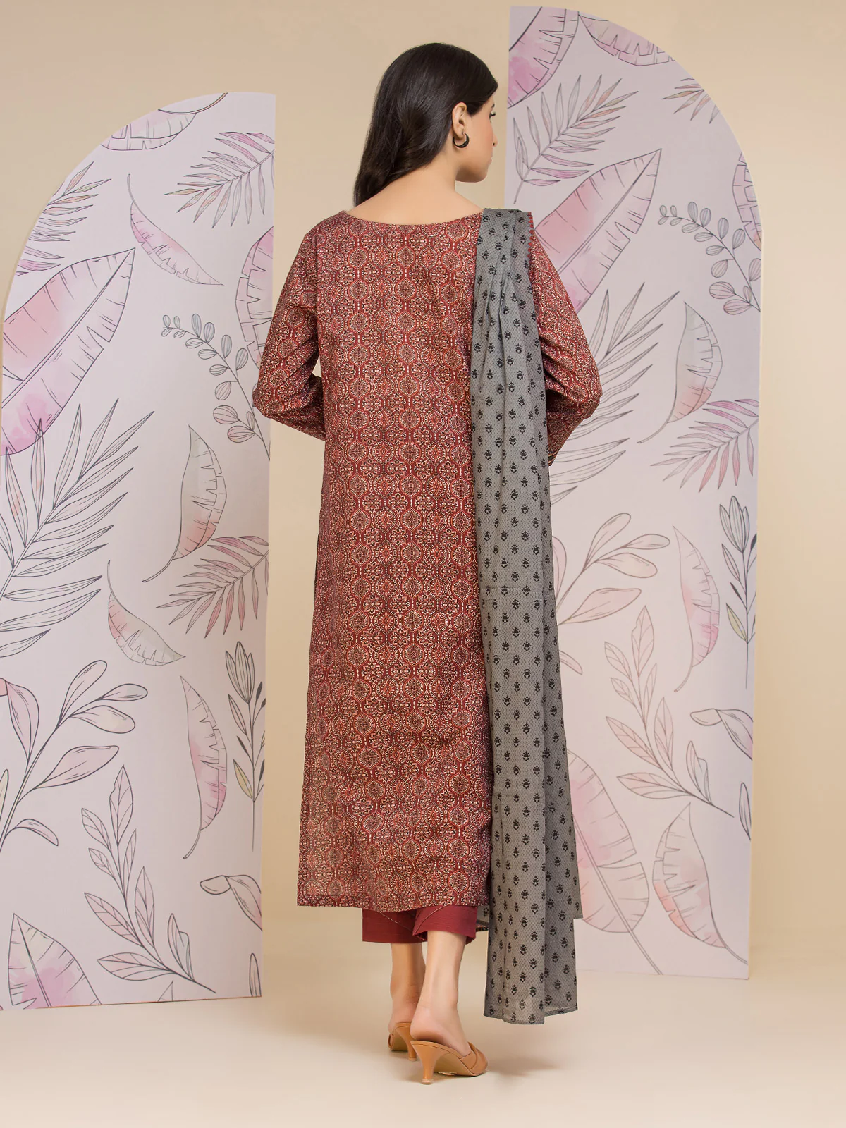Unstitched Printed Lawn Suit - EWU24A1-28028-3P - Image 7