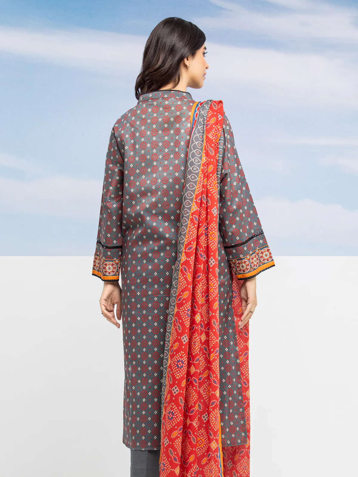 Unstitched Printed Lawn Suit - EWU24A1-28046-3P - Image 5