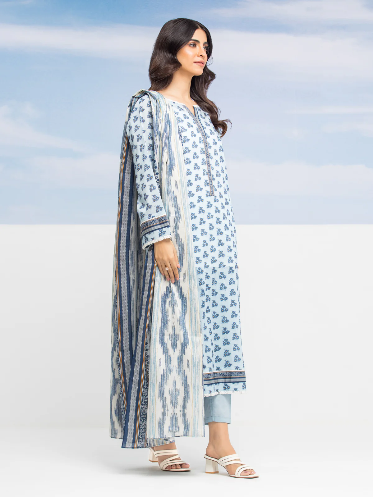 Unstitched Printed Lawn Suit - EWU24A1-28048-3P - Image 2