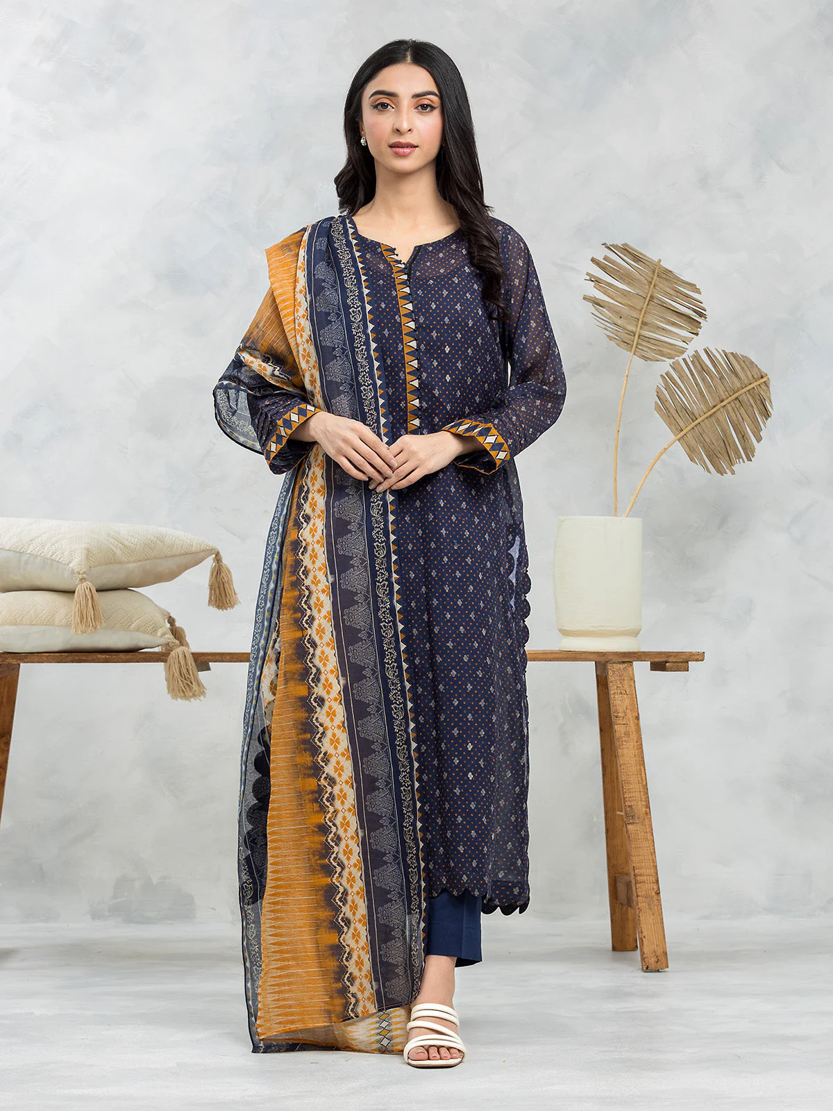 Unstitched Printed Lawn Suit - EWU24A1-28075-3P