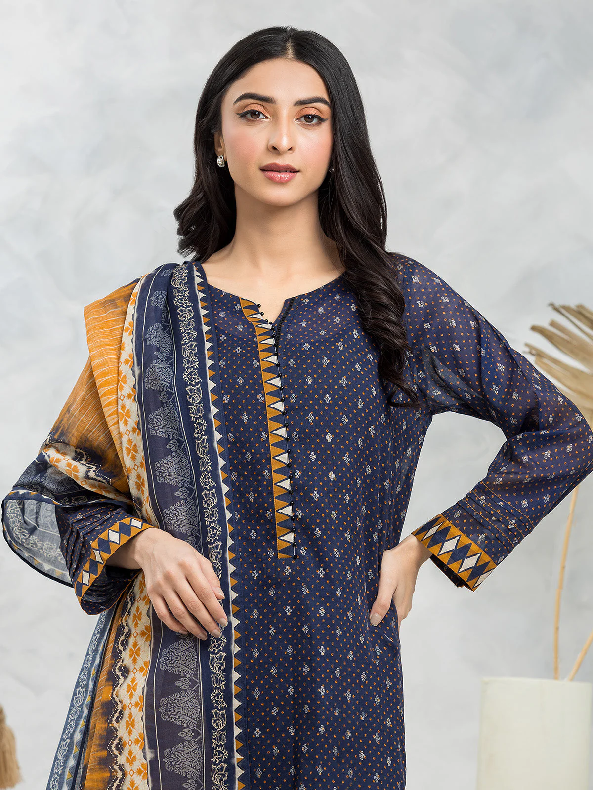 Unstitched Printed Lawn Suit - EWU24A1-28075-3P - Image 2
