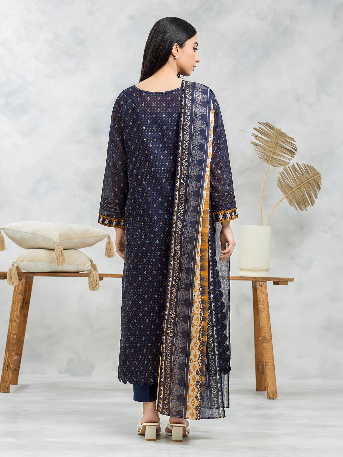 Unstitched Printed Lawn Suit - EWU24A1-28075-3P - Image 6