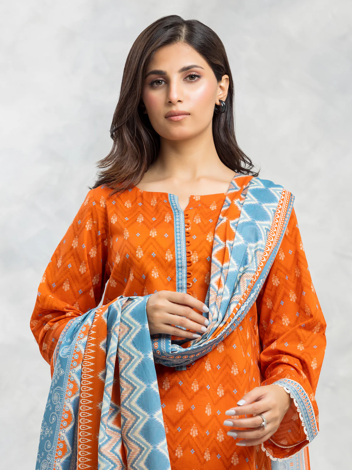 Unstitched Printed Lawn Suit - EWU24A1-28102-3P - Image 2