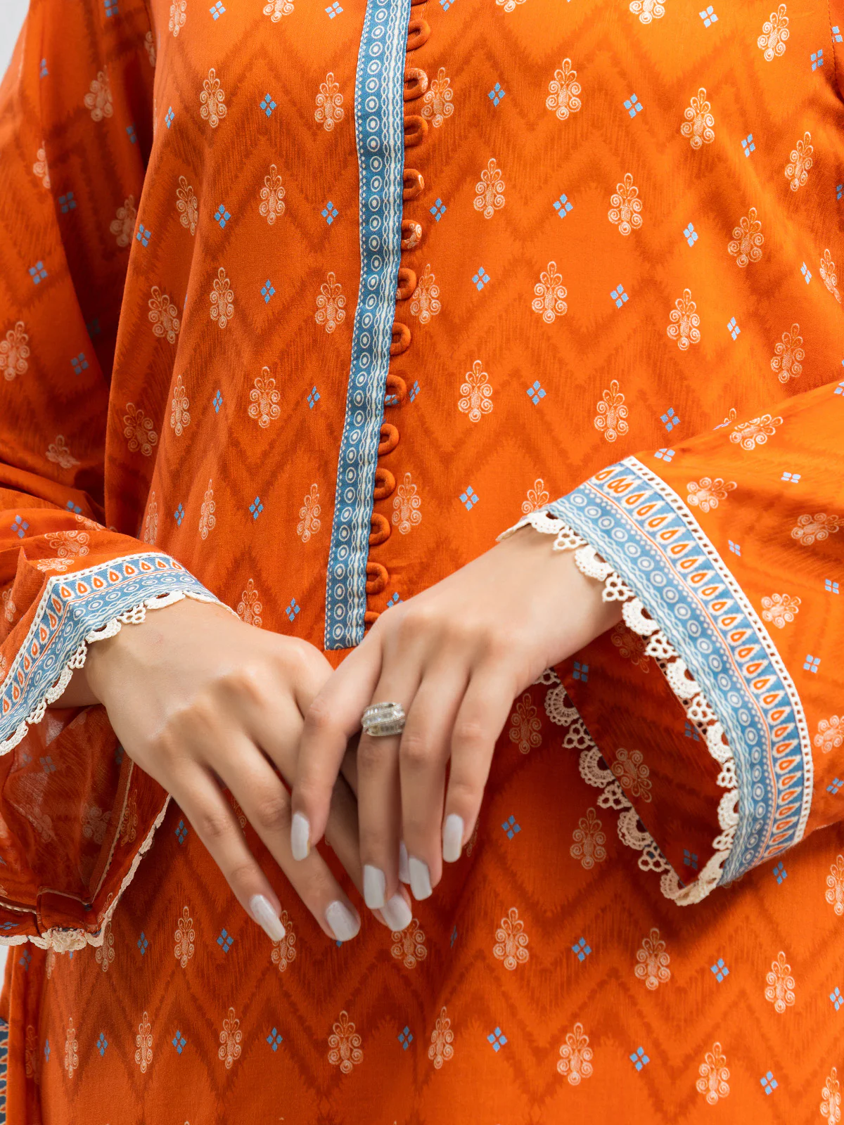 Unstitched Printed Lawn Suit - EWU24A1-28102-3P - Image 5