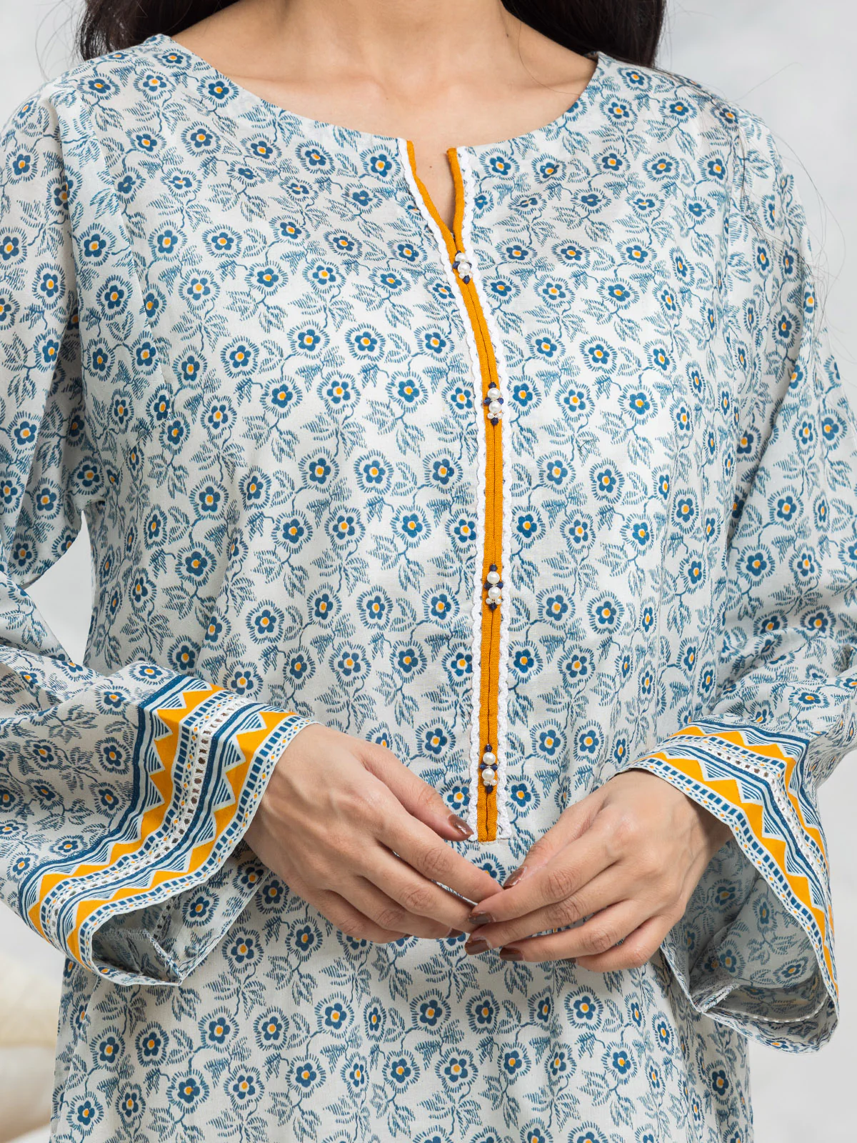 Unstitched Printed Lawn Suit - EWU24A1-28120-3P - Image 3