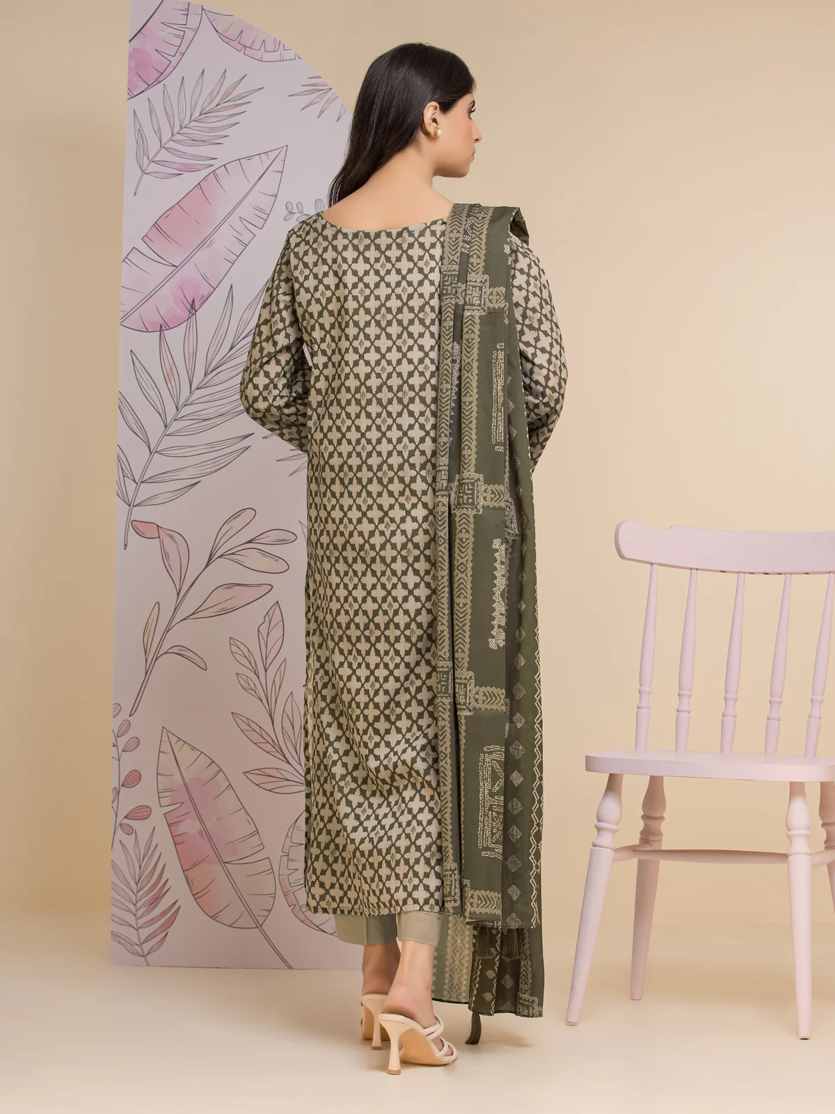 Unstitched Printed Lawn Suit - EWU24A1-28182-3P - Image 6