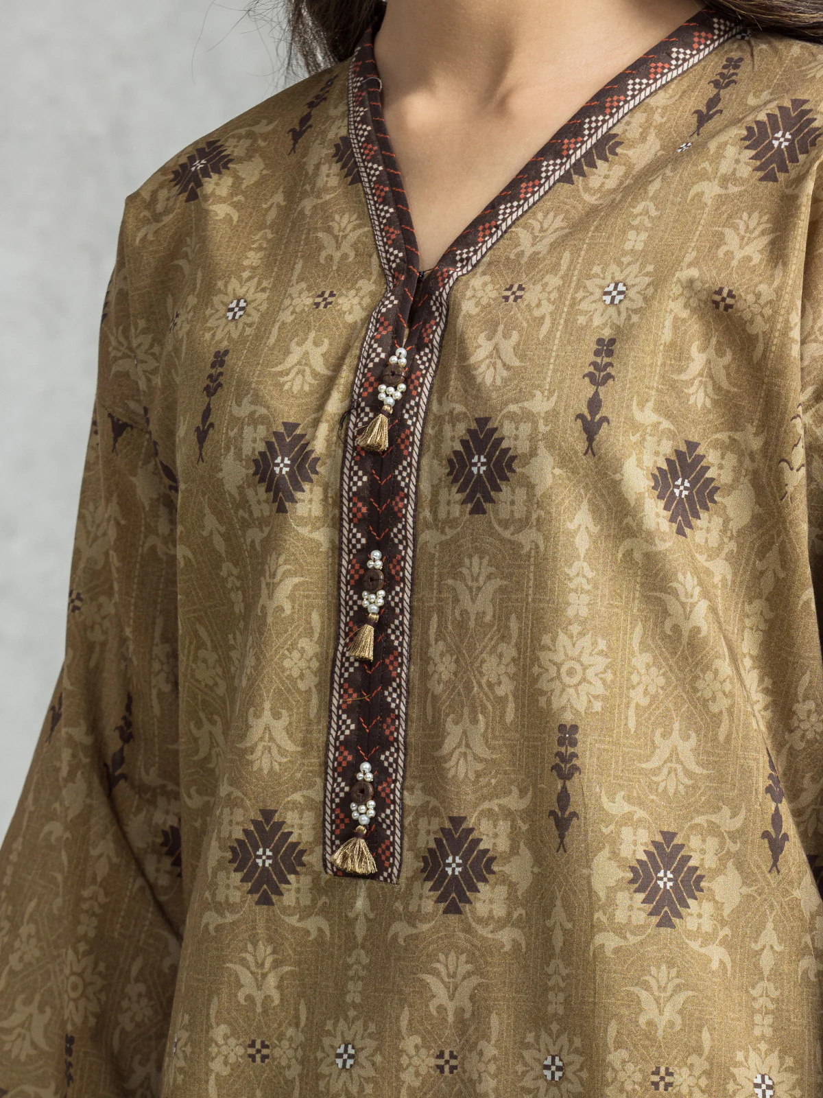 Unstitched Printed Lawn Suit - EWU24A1-28191-3P - Image 3