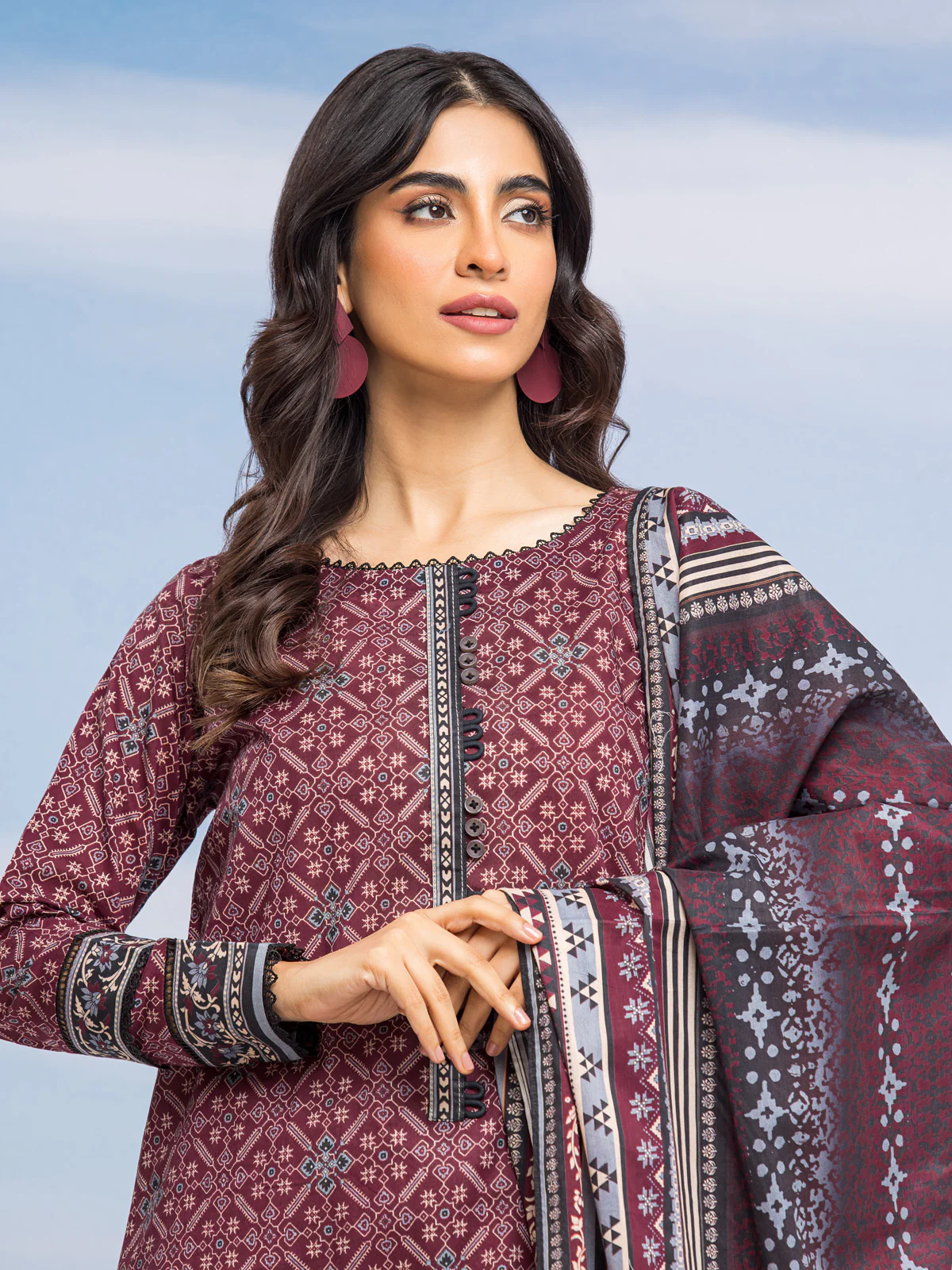 Unstitched Printed Lawn Suit - EWU24A1-28192-3P - Image 2