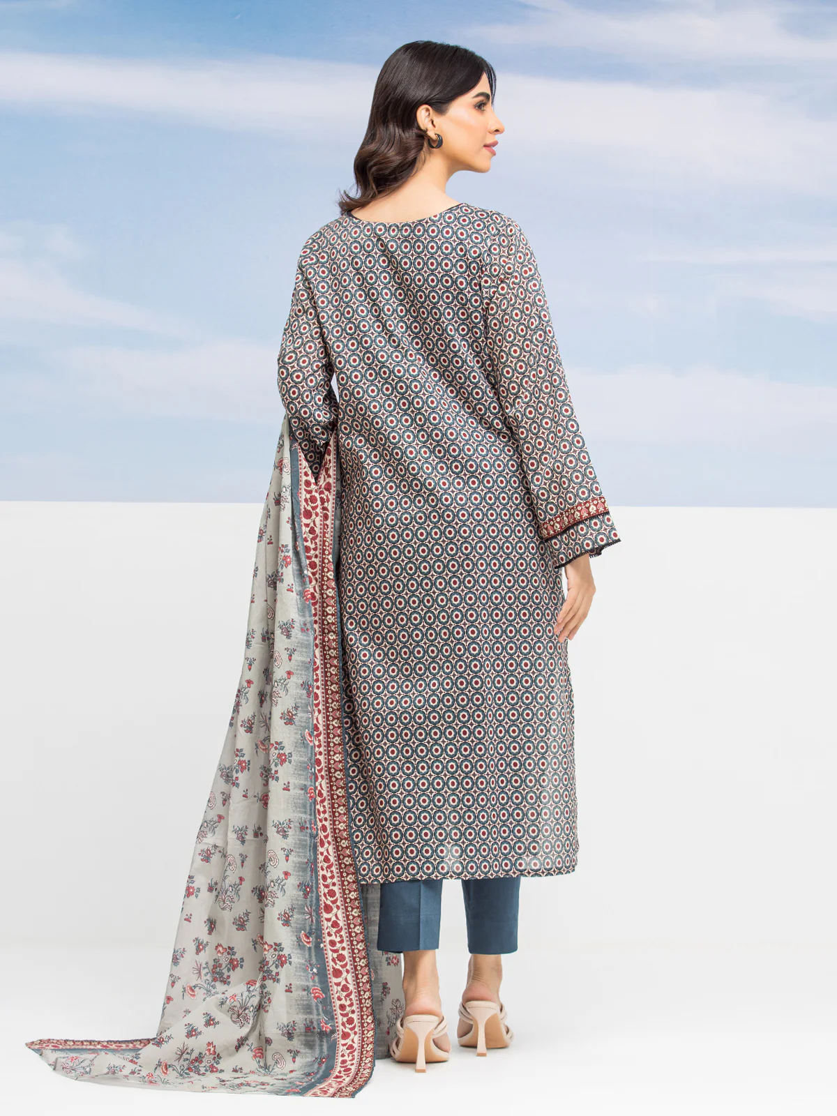 Unstitched Printed Lawn Suit - EWU24A1-28206-3P - Image 3