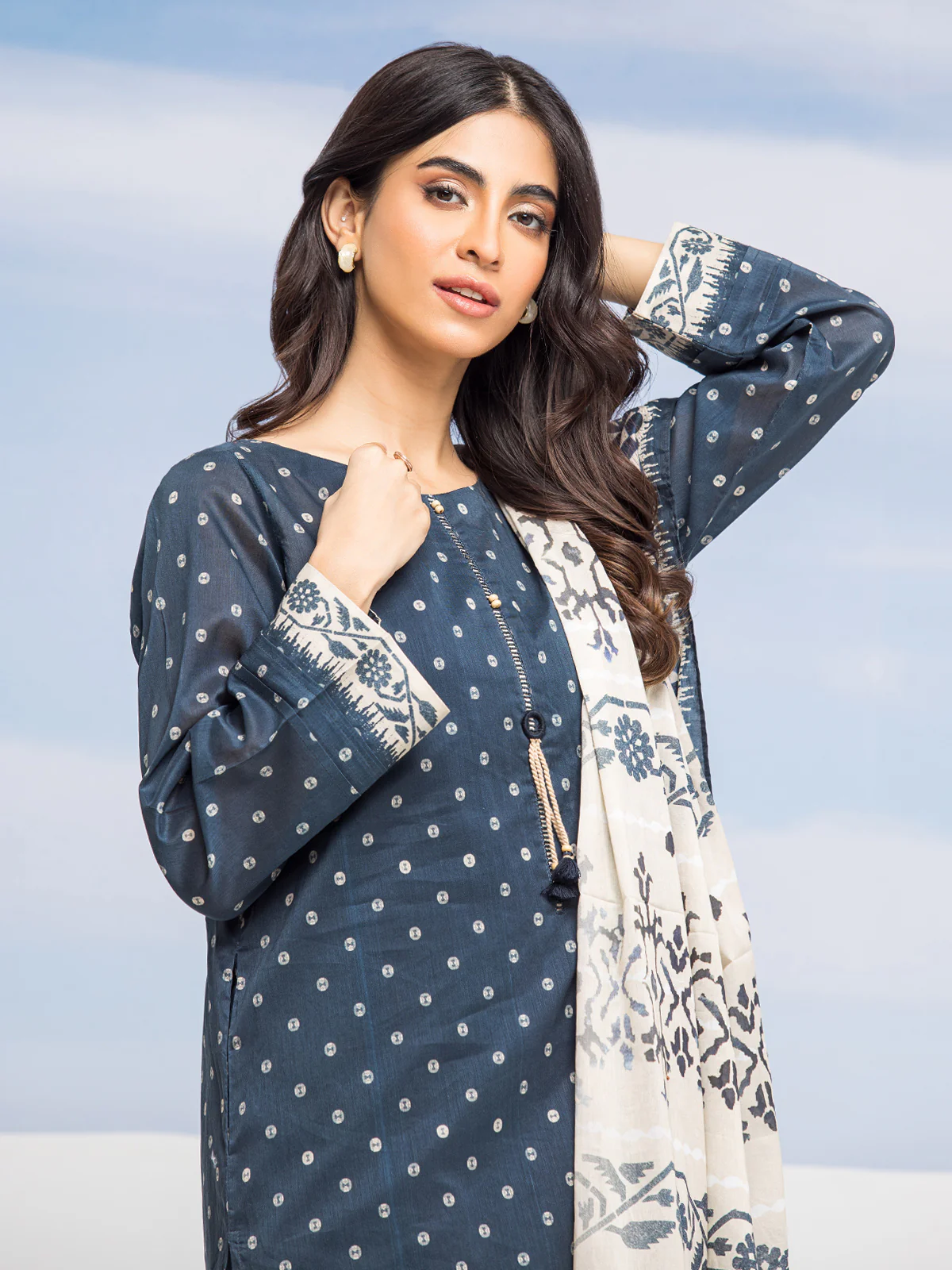 Unstitched Printed Lawn Suit - EWU24A1-28208-3P - Image 2