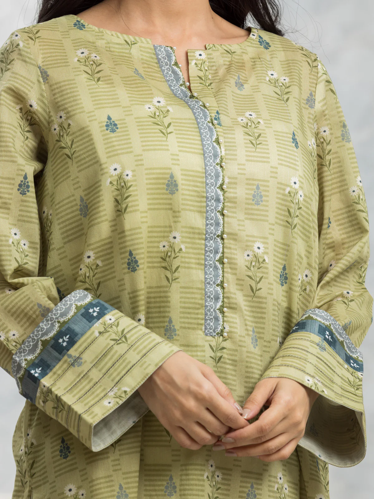Unstitched Printed Lawn Suit - EWU24A1-28222-3P - Image 2