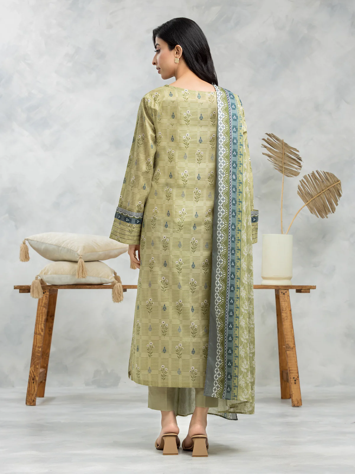 Unstitched Printed Lawn Suit - EWU24A1-28222-3P - Image 3