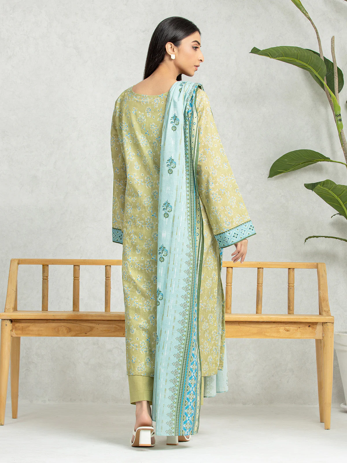 Unstitched Printed Lawn Suit - EWU24A1-28251-3P - Image 4