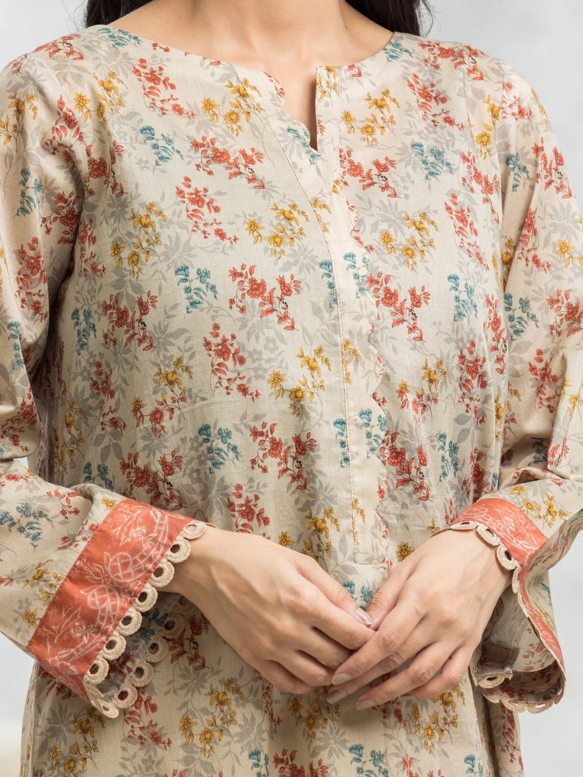 Unstitched Printed Lawn Suit - EWU24A1-28276-3P - Image 4