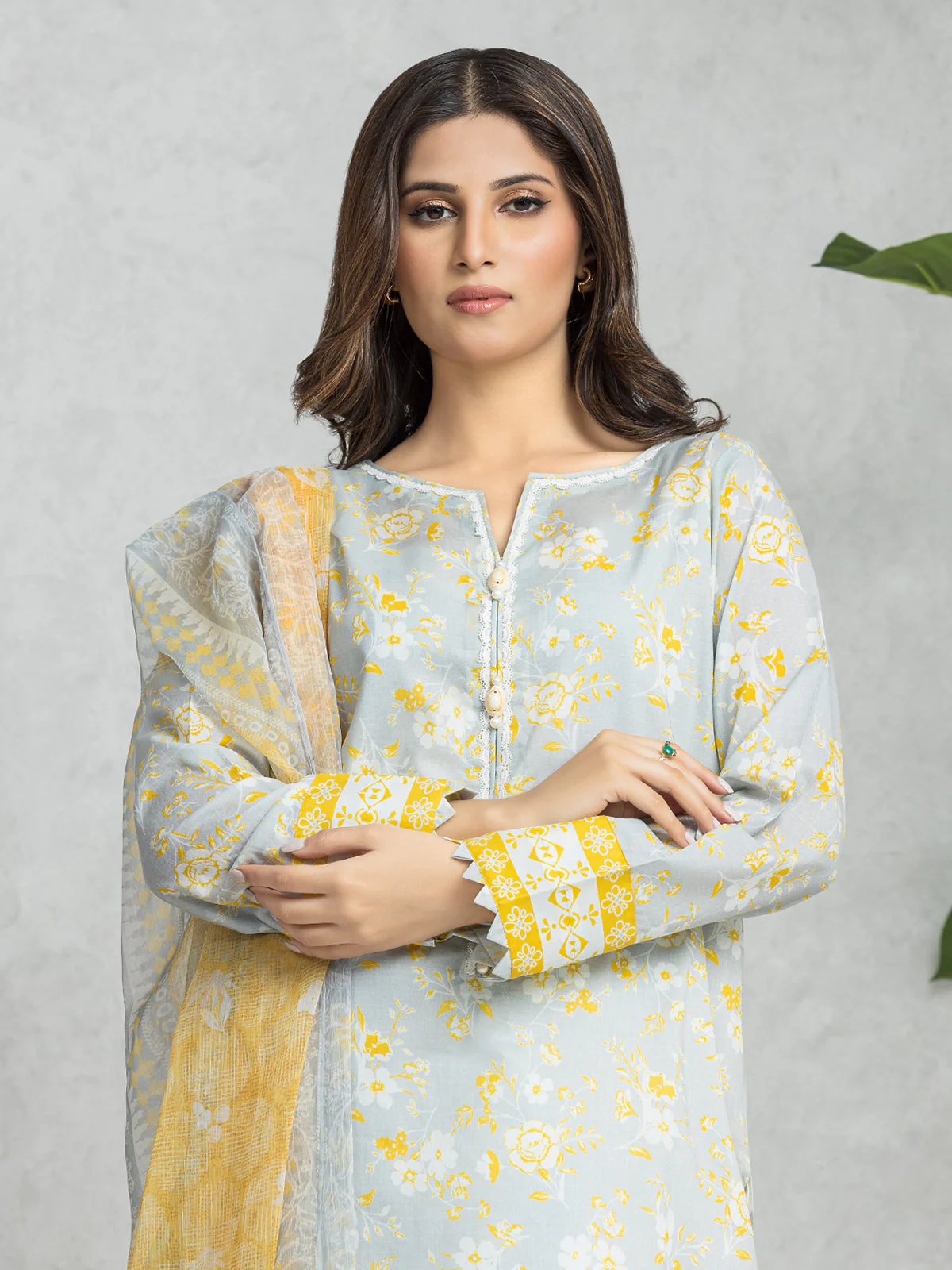 Unstitched Printed Lawn Suit - EWU24A1-28382-3P - Image 2