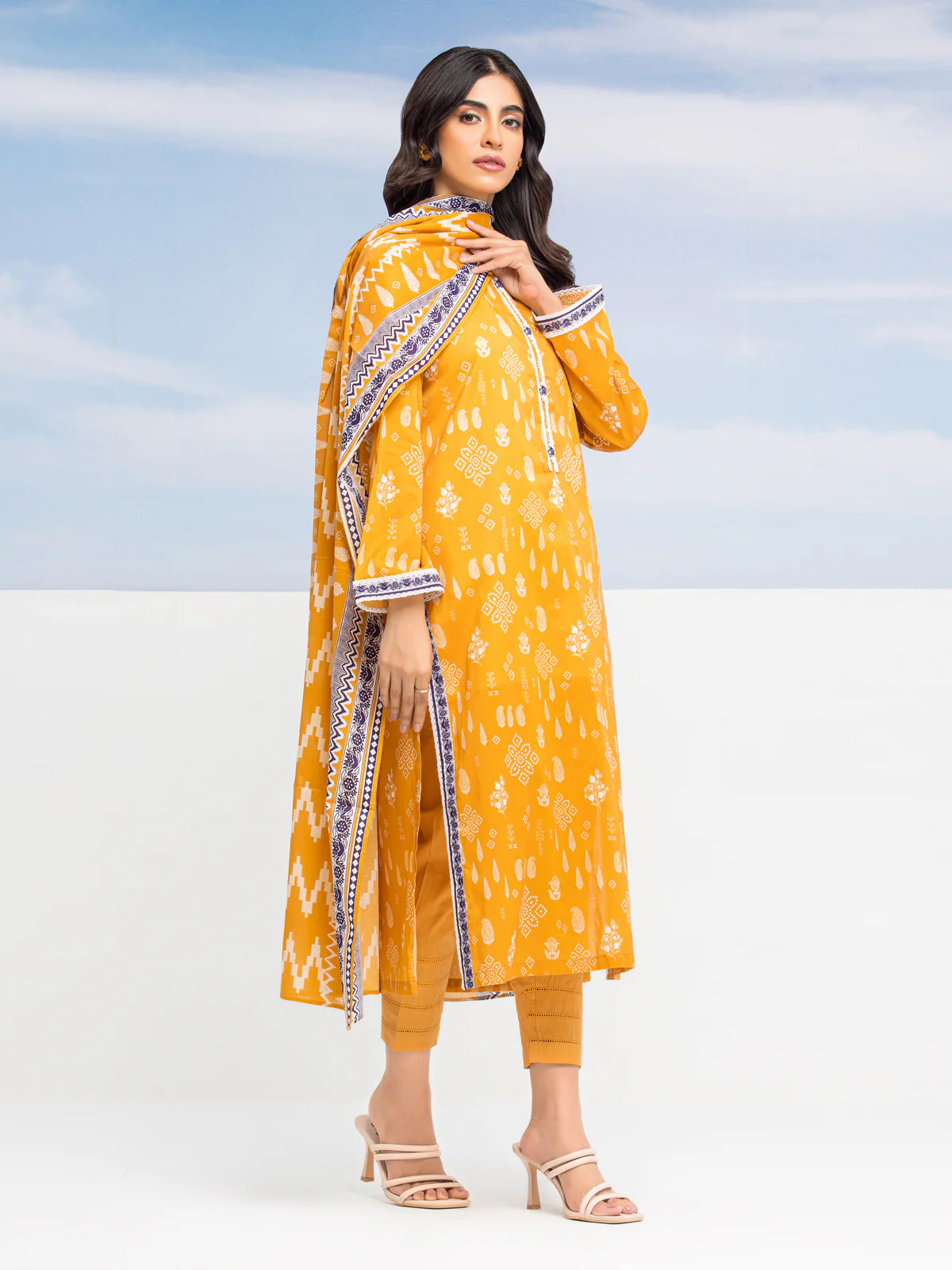 Unstitched Printed Lawn Suit - EWU24A1-28404-3P - Image 2