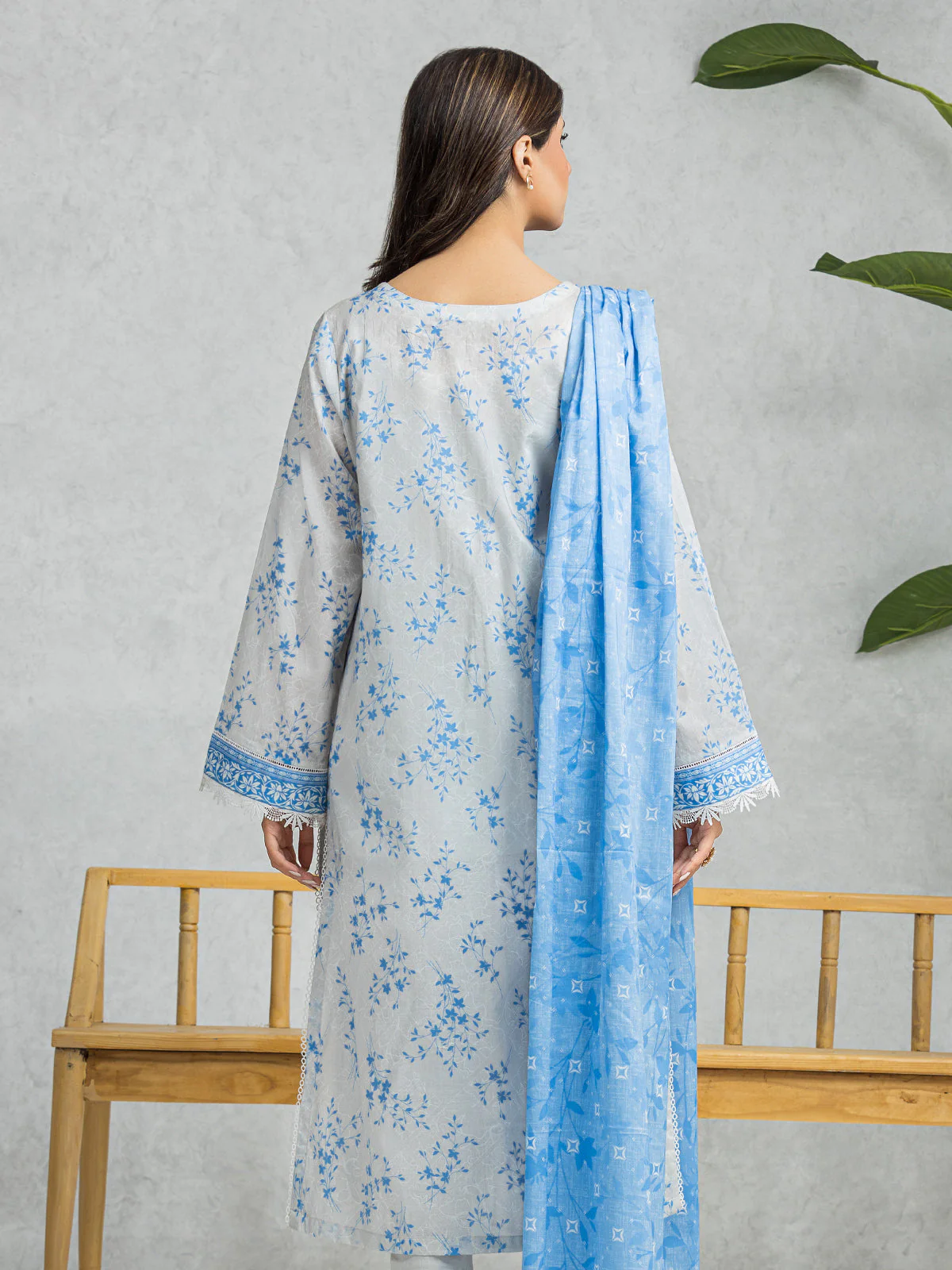 Unstitched Printed Lawn Suit - EWU24A1-28441-3P - Image 2