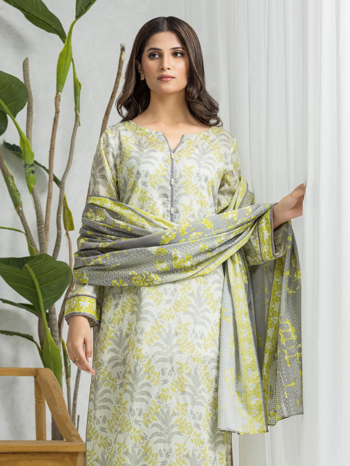 Unstitched Printed Lawn Suit - EWU24A1-28470-3P - Image 2