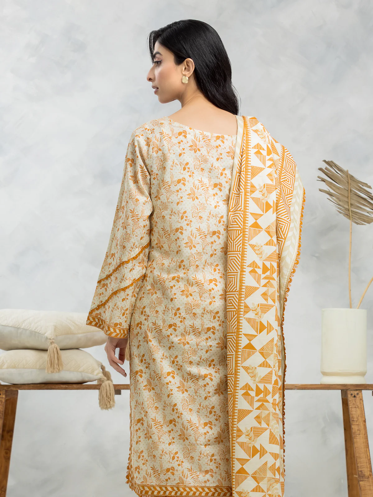 Unstitched Printed Lawn Suit - EWU24A1-28503-3P - Image 2
