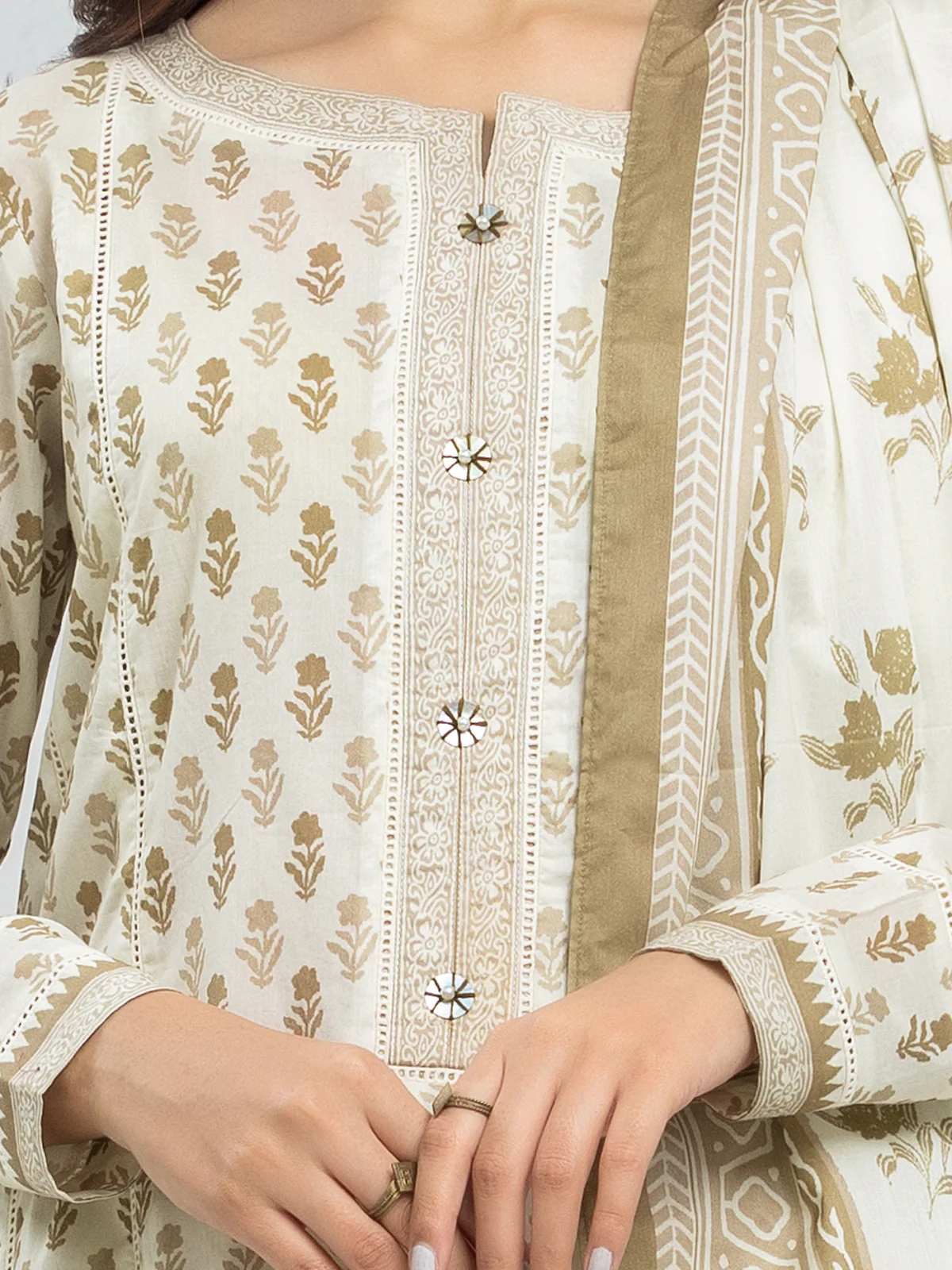 Unstitched Printed Lawn Suit - EWU24A1-28572-3P - Image 2