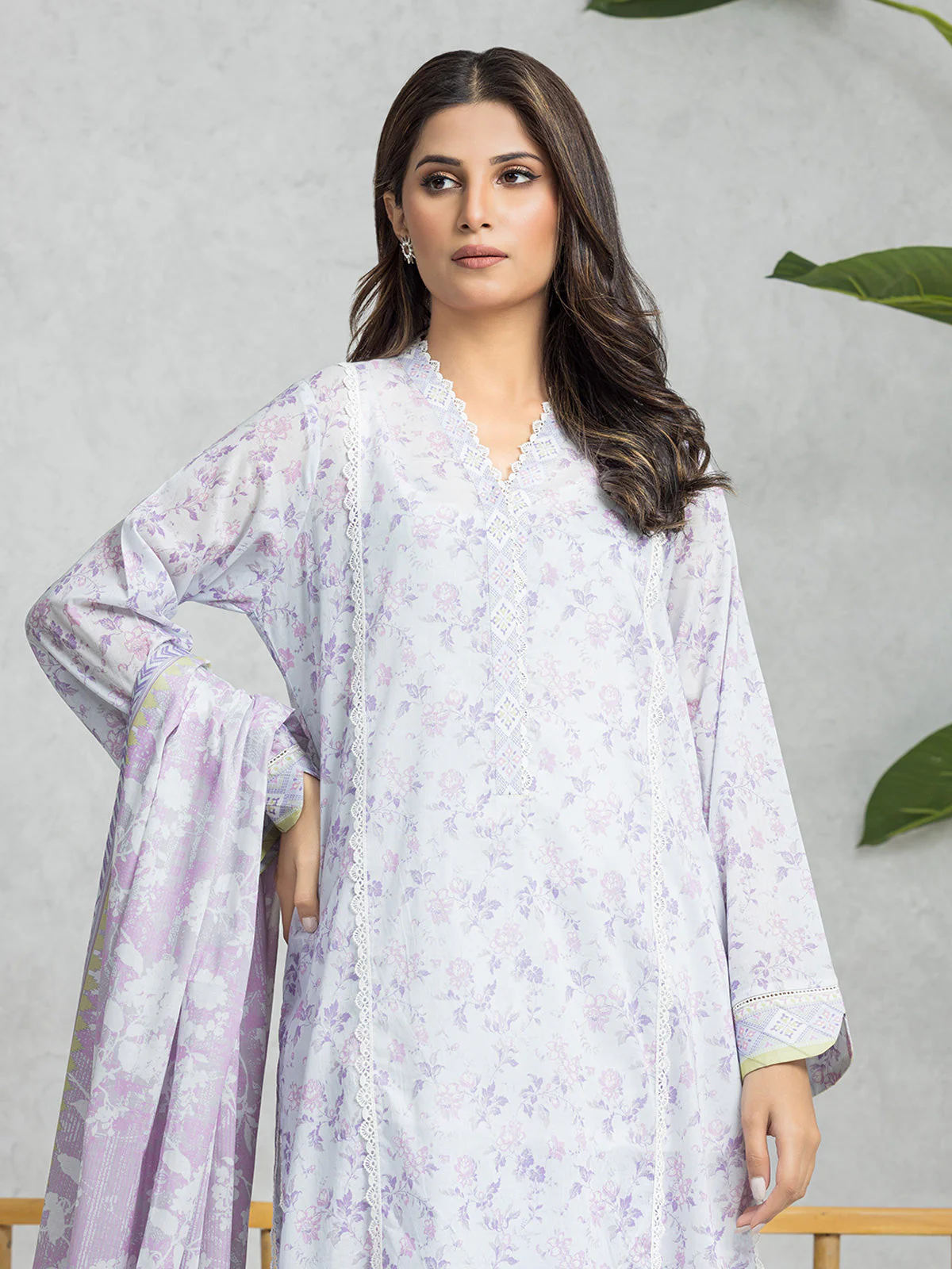Unstitched Printed Lawn Suit - EWU24A1-28577-3P - Image 4