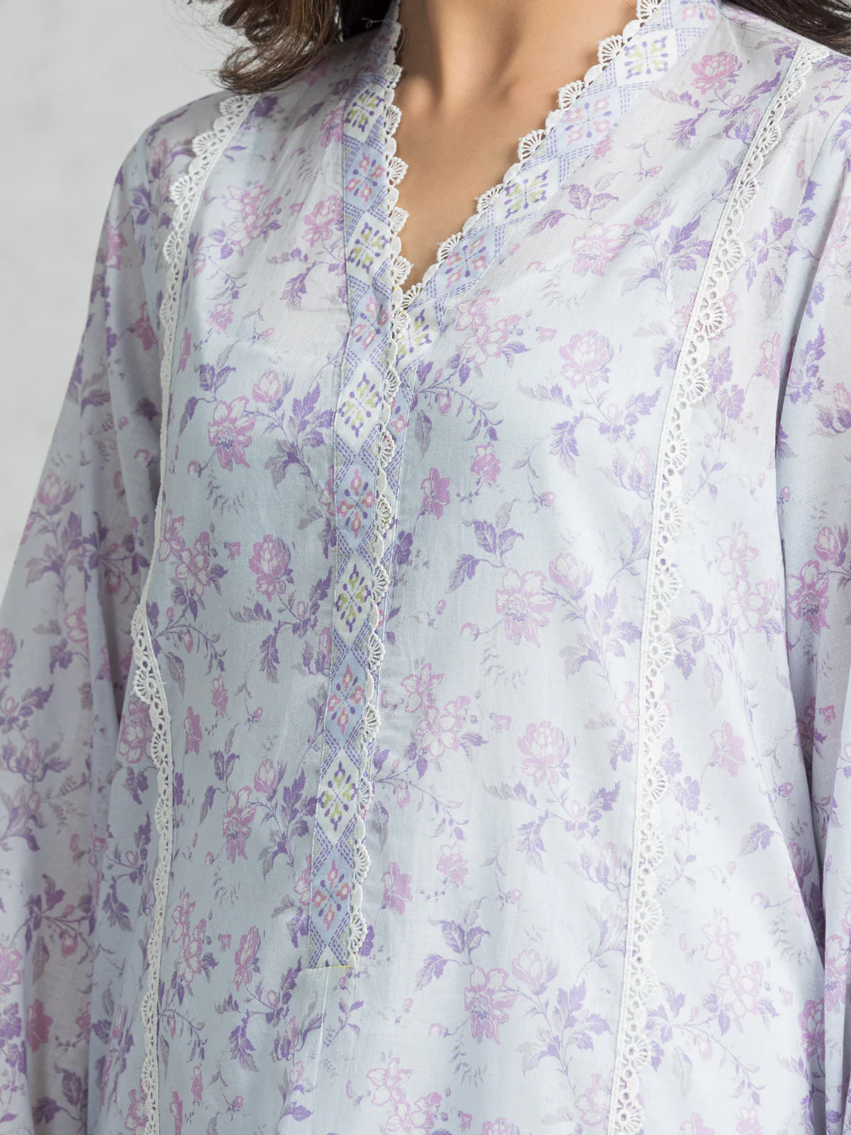 Unstitched Printed Lawn Suit - EWU24A1-28577-3P - Image 5