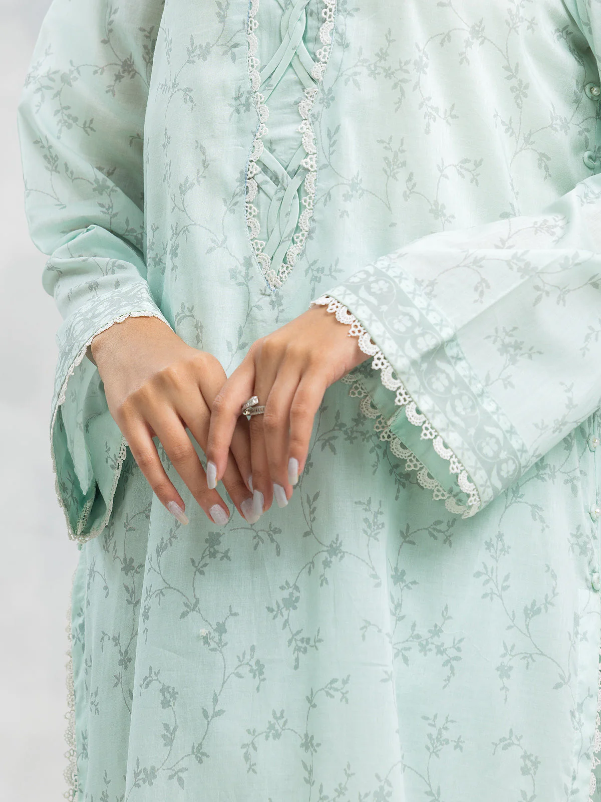 Unstitched Printed Lawn Suit - EWU24A1-29002-3P - Image 3