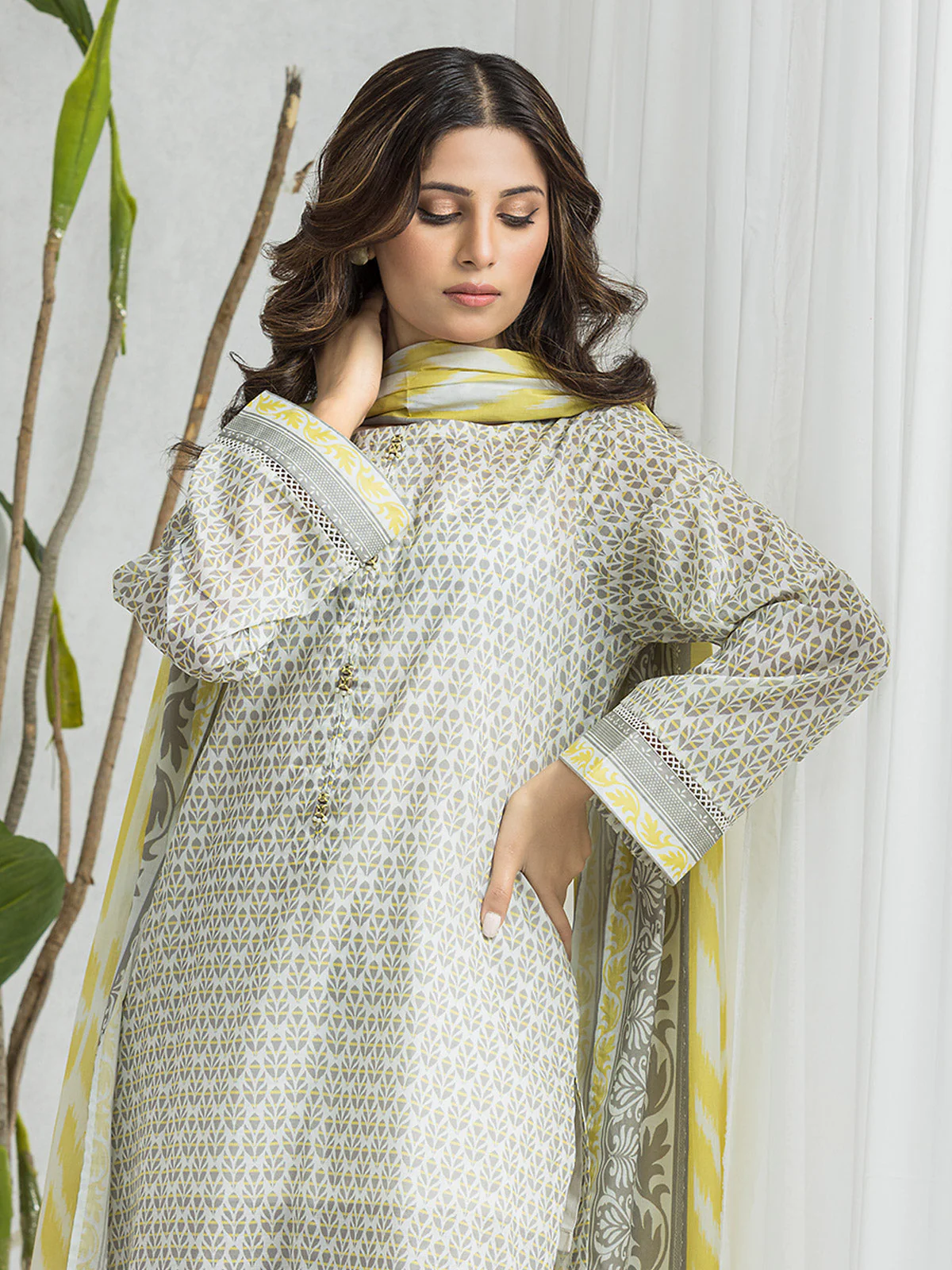 Unstitched Printed Lawn Suit - EWU24A1-29003-3P - Image 2