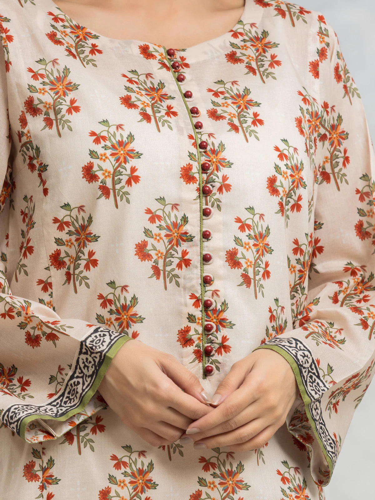 Unstitched Printed Lawn Suit - EWU24A1-29006-3P - Image 5