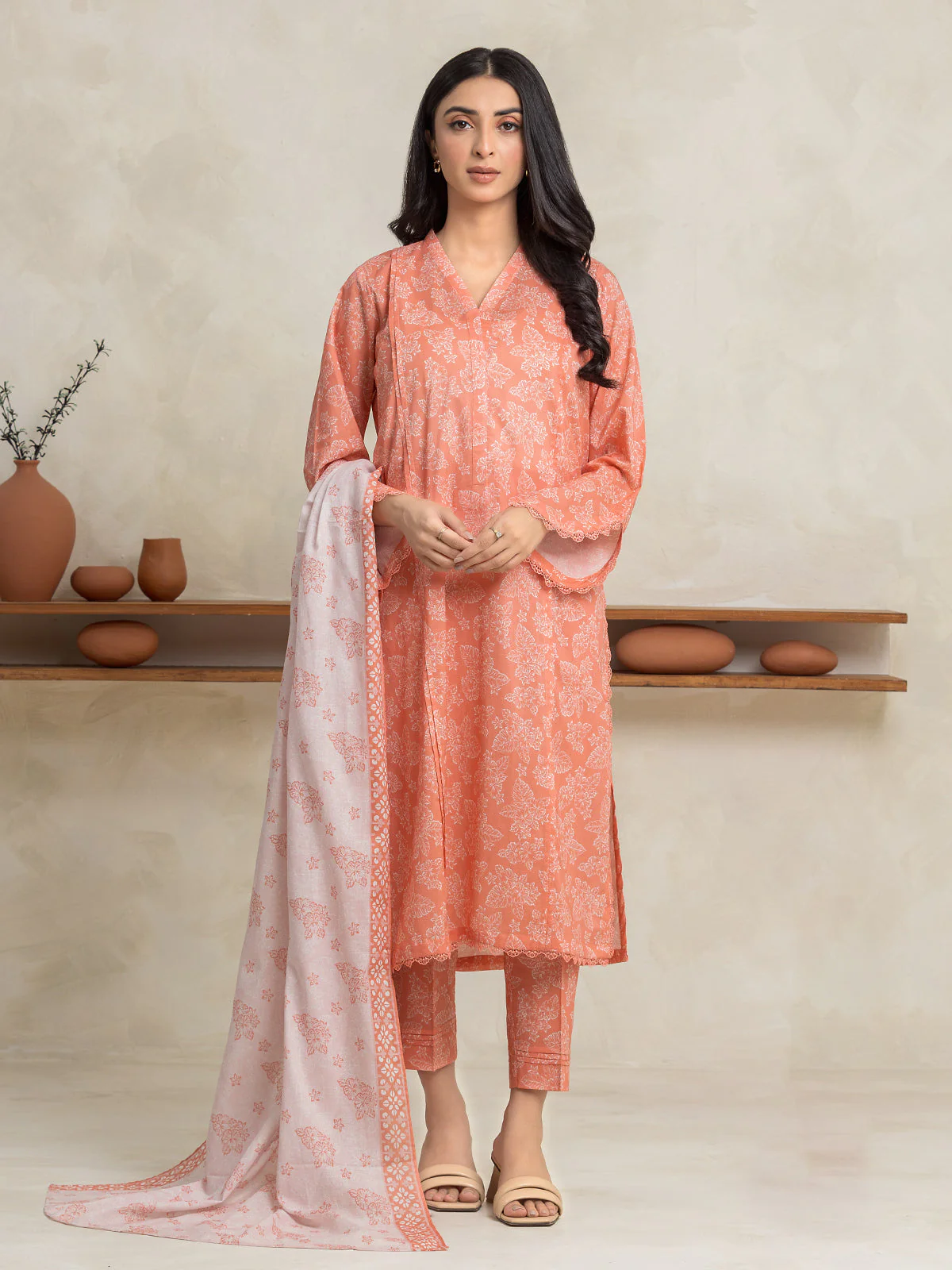 Unstitched Printed Lawn Suit - EWU24A1-29017-3P