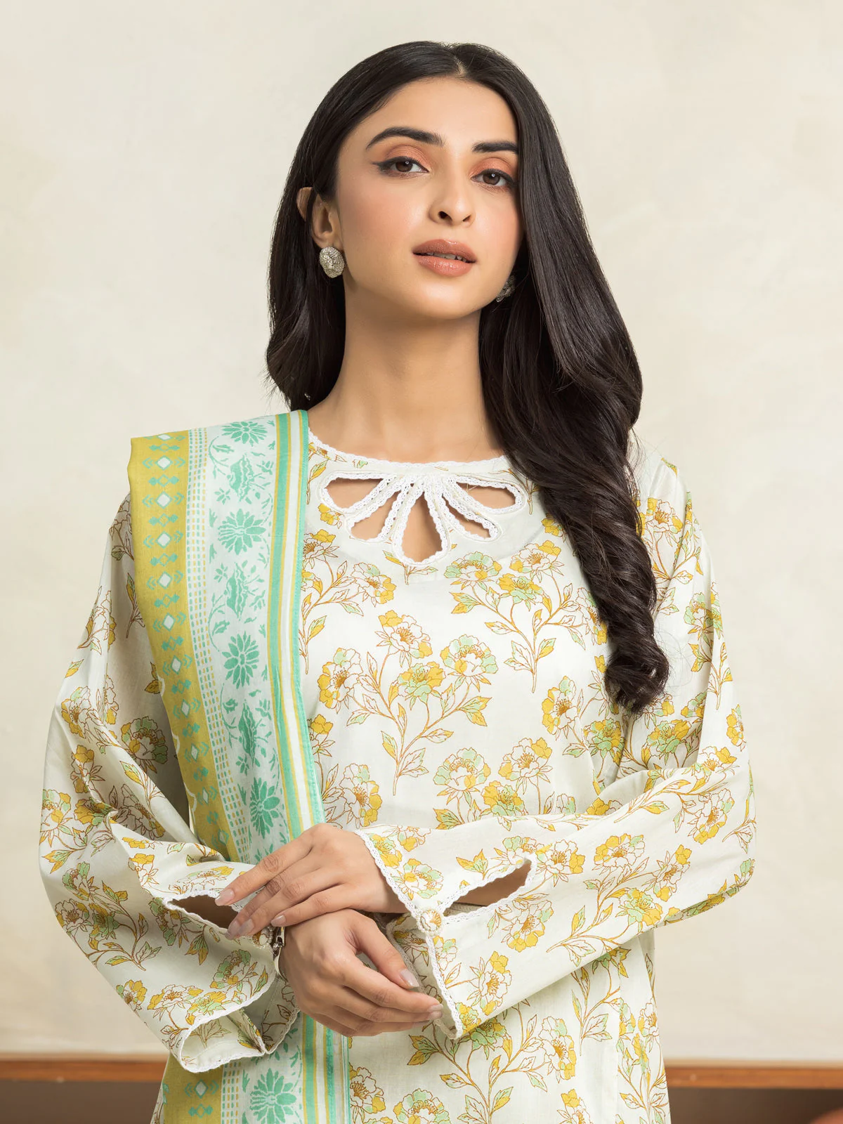 Unstitched Printed Lawn Suit - EWU24A1-29022-3P - Image 2