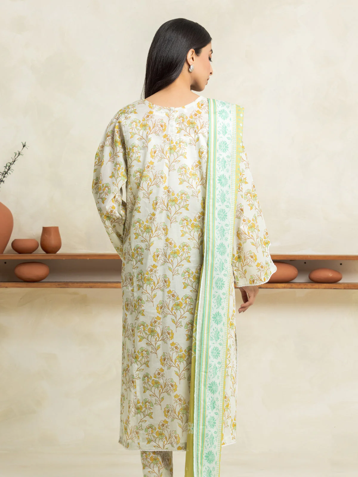 Unstitched Printed Lawn Suit - EWU24A1-29022-3P - Image 5