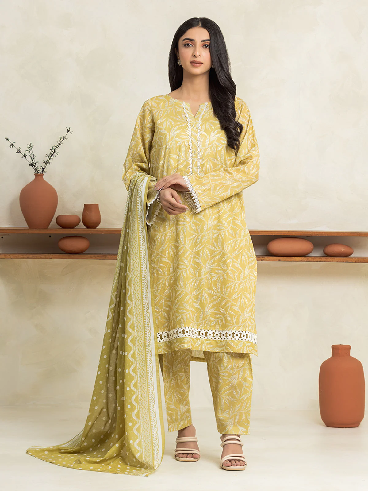 Unstitched Printed Lawn Suit - EWU24A1-29027-3P