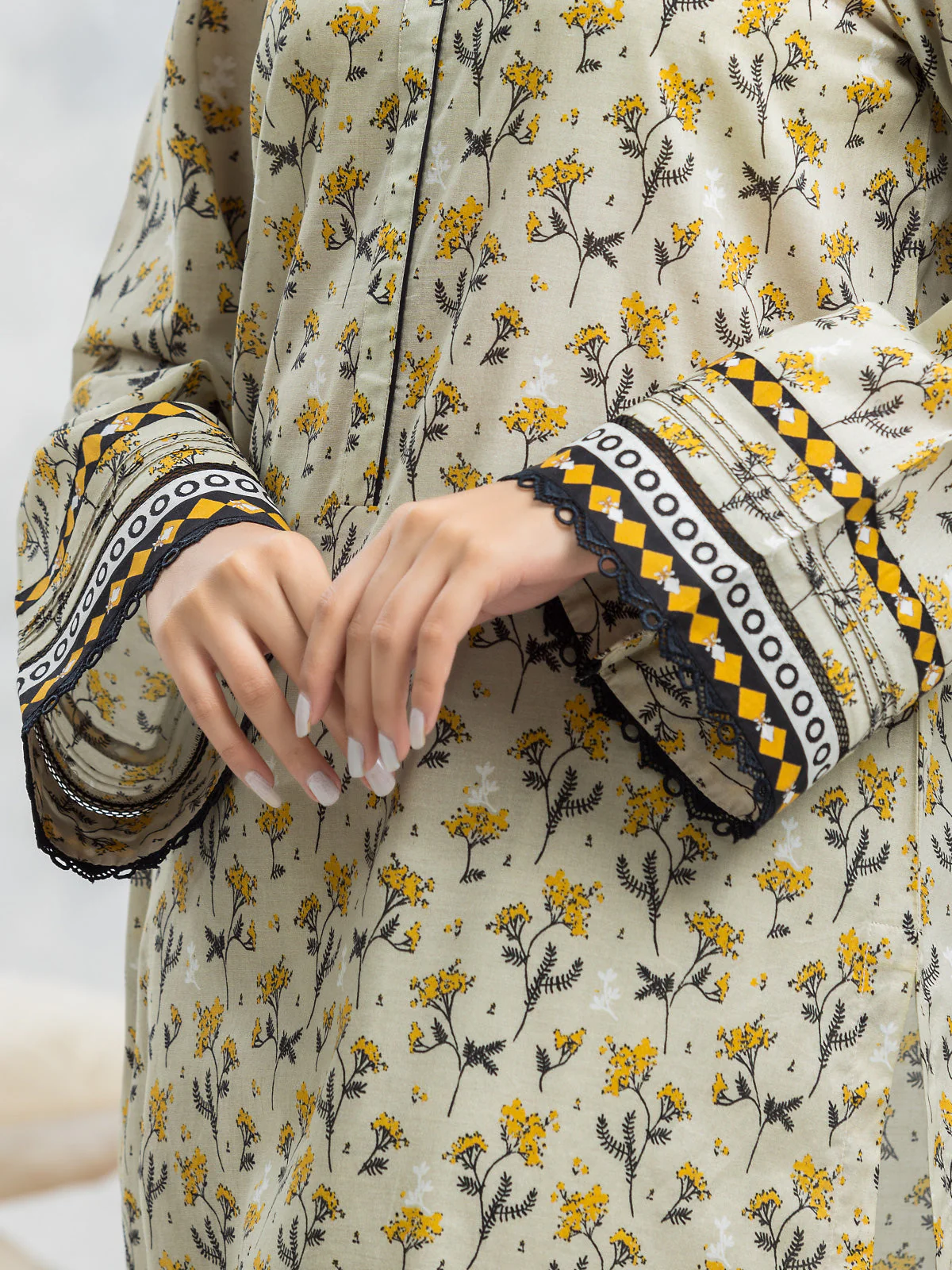Unstitched Printed Lawn Suit - EWU24A1-29077-3P - Image 5