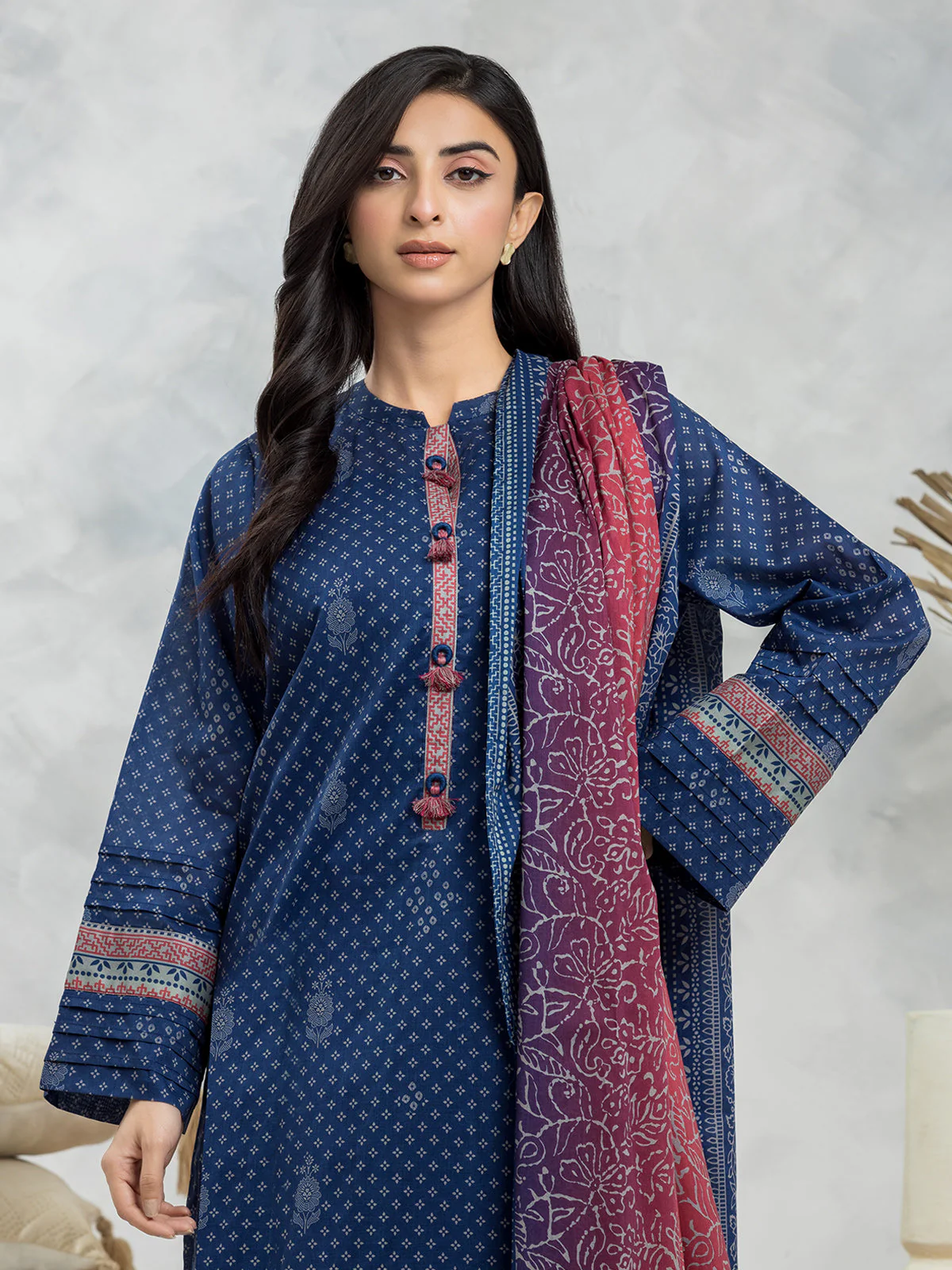 Unstitched Printed Lawn Suit - EWU24A1-29080-3P - Image 2