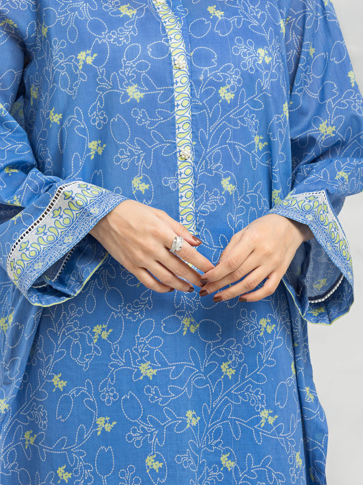Unstitched Printed Lawn Suit - EWU24A1-29102-3P - Image 4