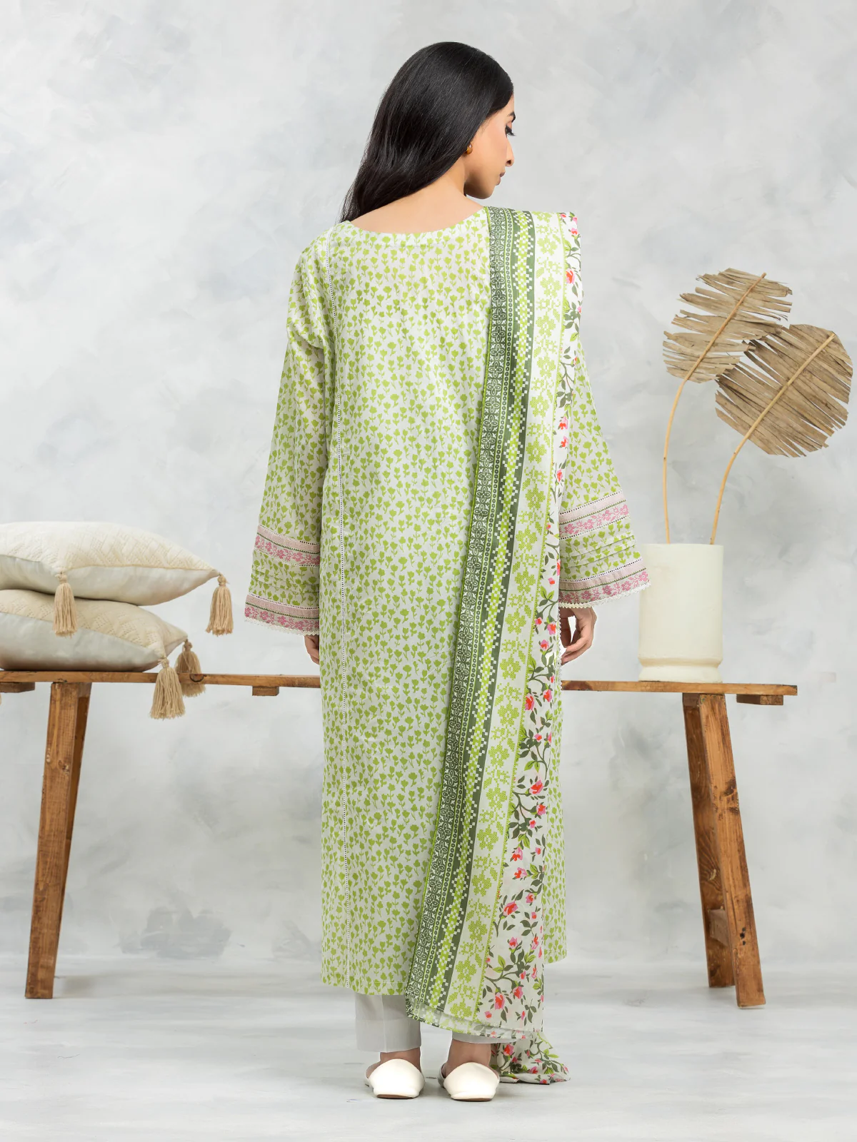 Unstitched Printed Lawn Suit - EWU24A1-29104-3P - Image 6