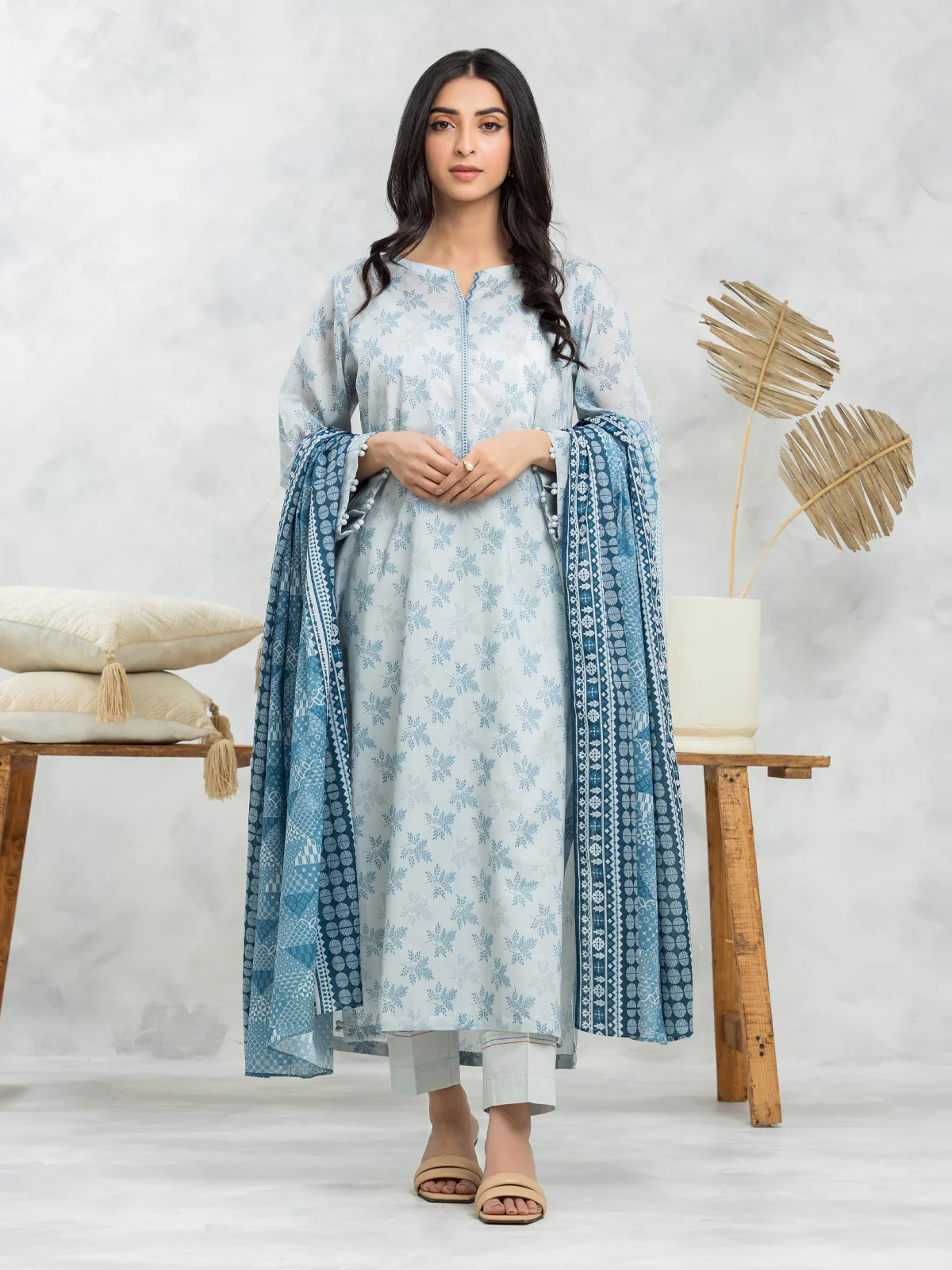 Unstitched Printed Lawn Suit - EWU24A1-29123-3P