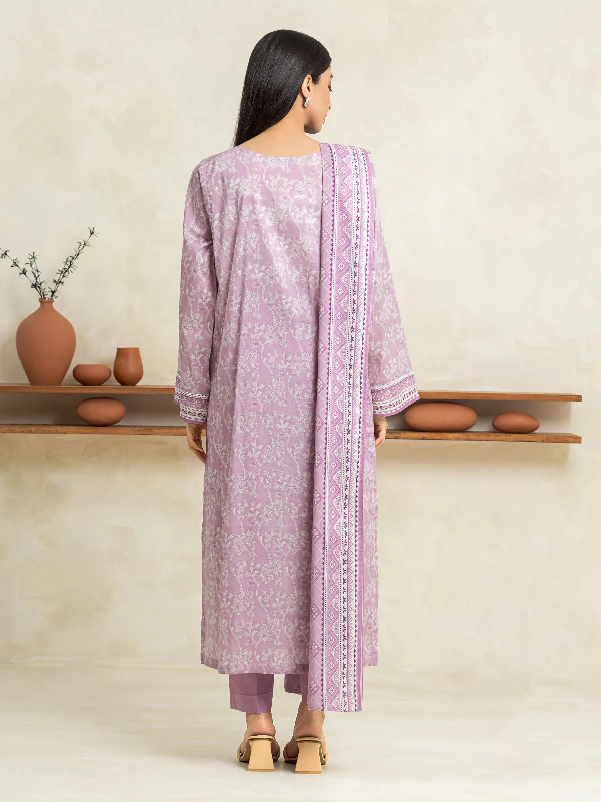 Unstitched Printed Lawn Suit - EWU24A1-29134-3P - Image 4