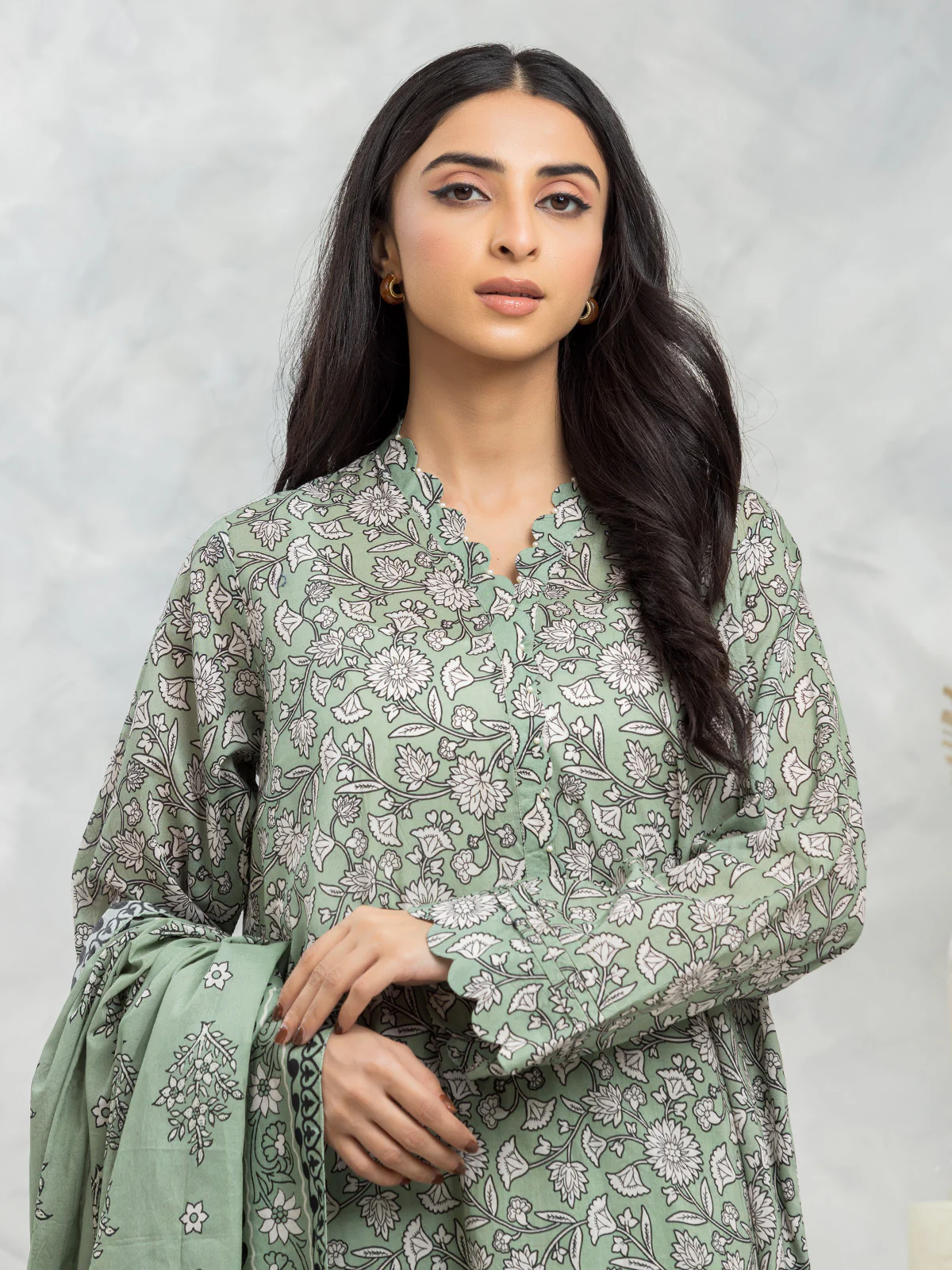 Unstitched Printed Lawn Suit - EWU24A1-29137-3P - Image 2