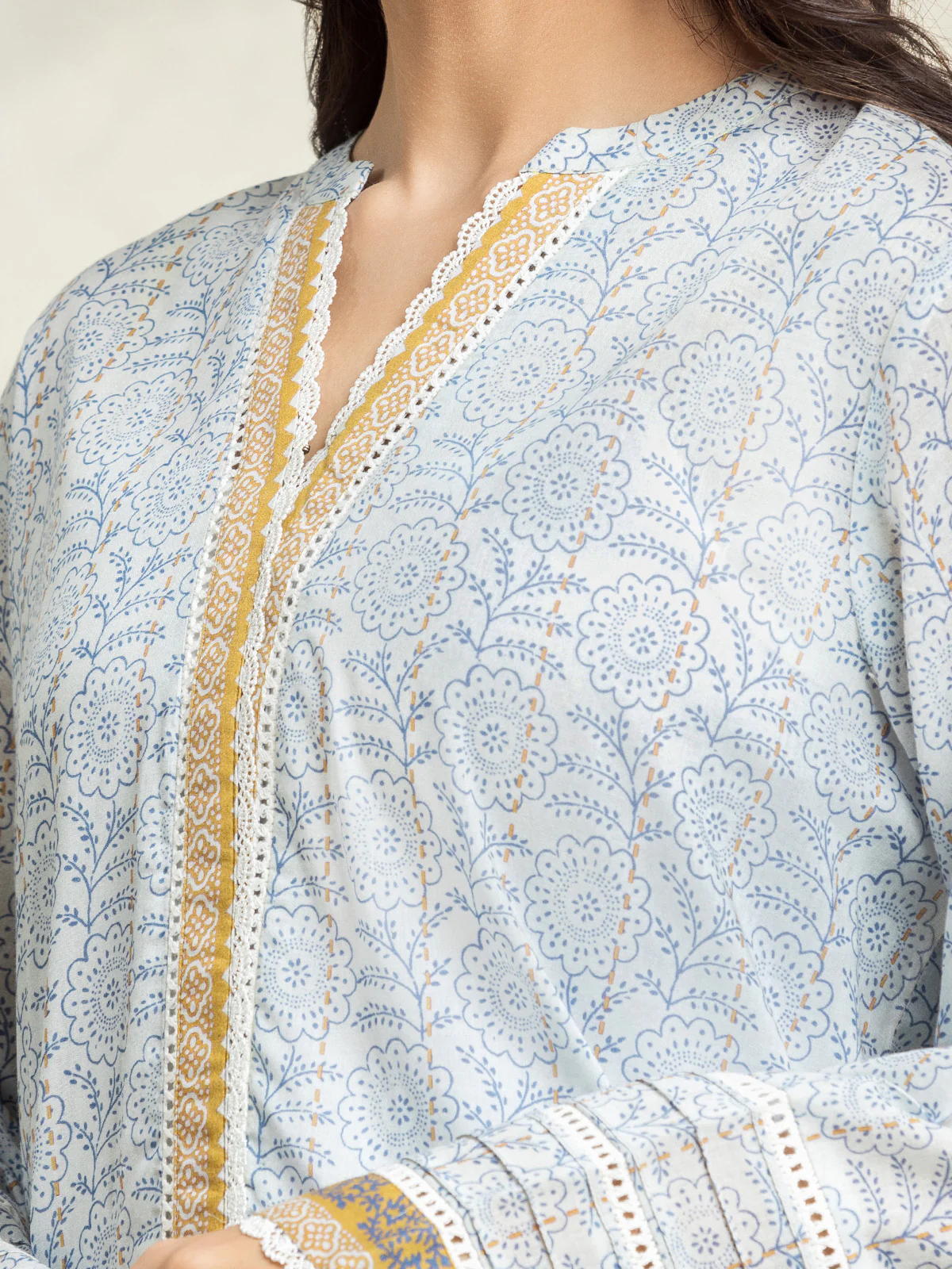 Unstitched Printed Lawn Suit - EWU24A1-29144-3P - Image 3