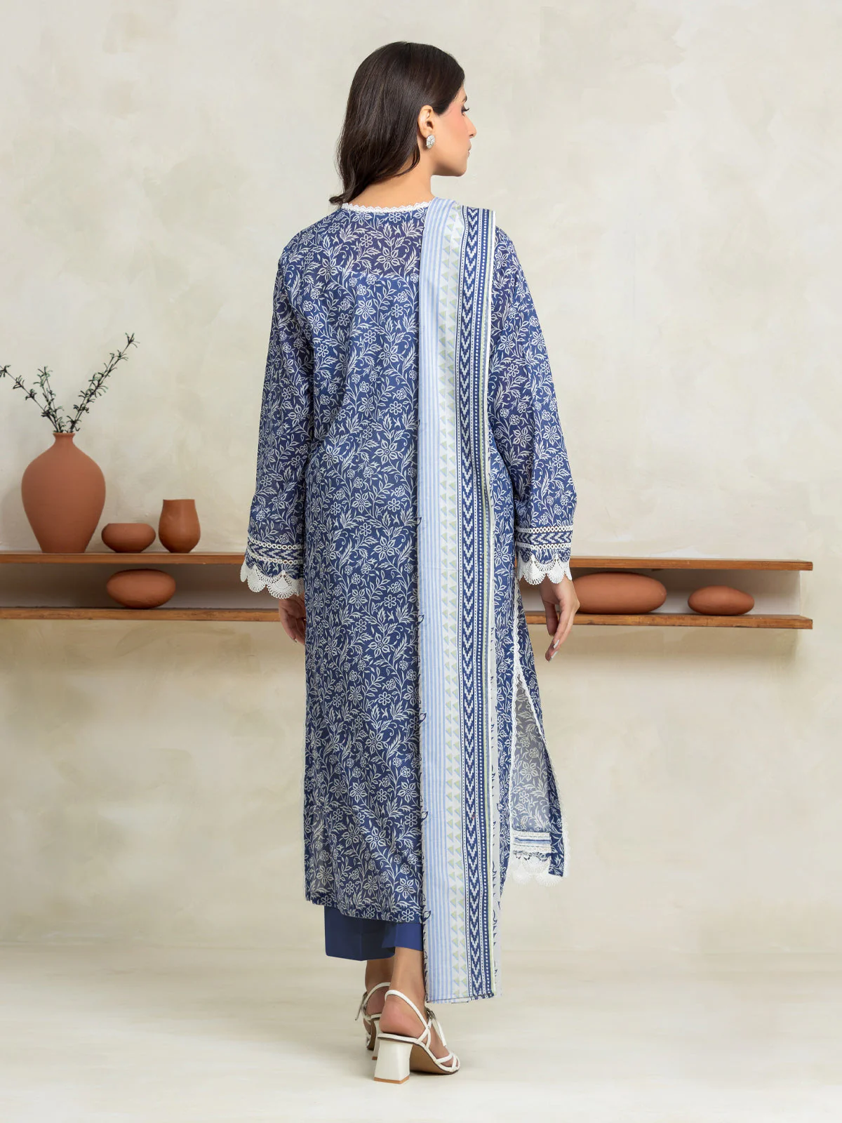 Unstitched Printed Lawn Suit - EWU24A1-29147-3P - Image 4