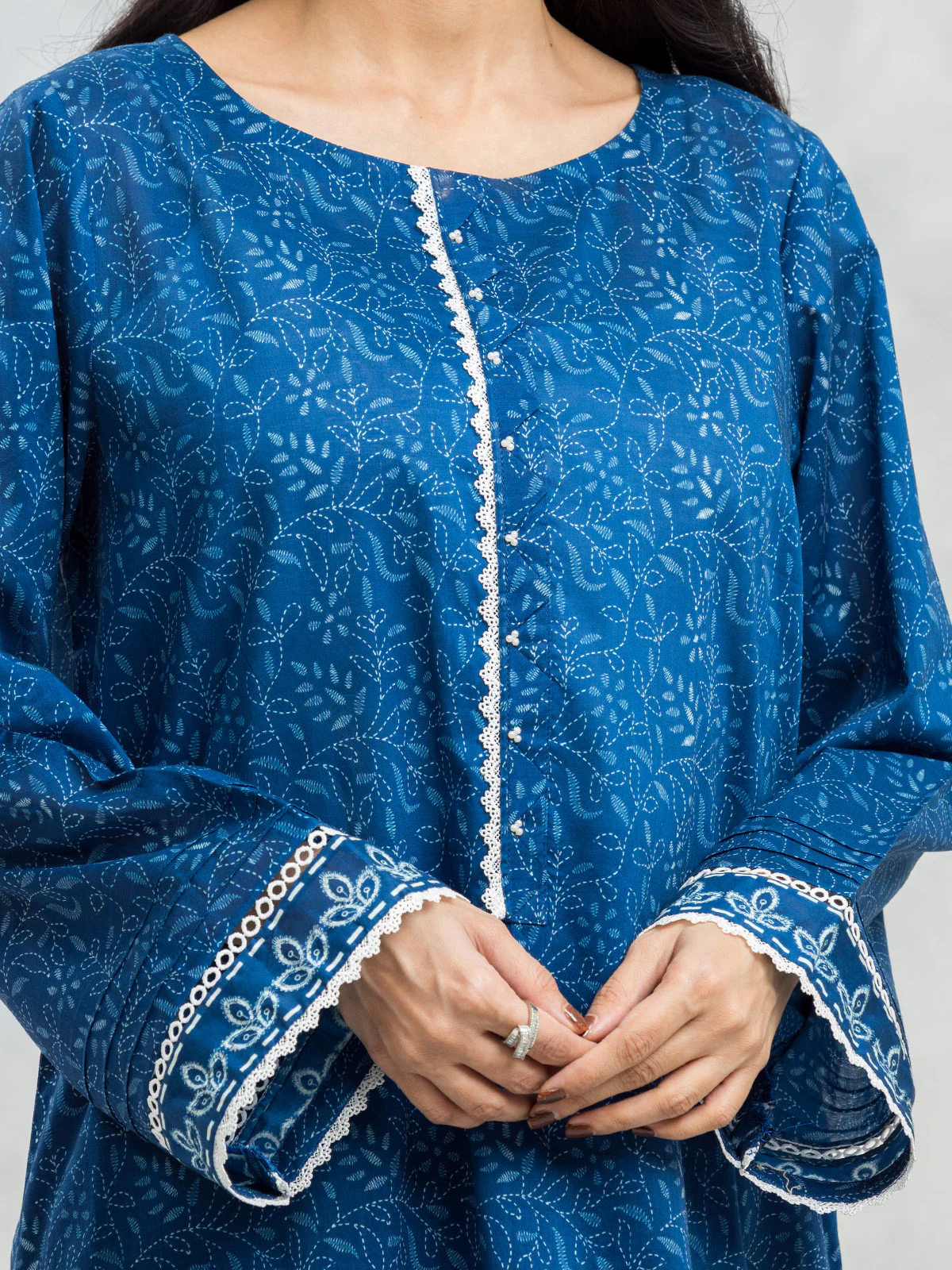 Unstitched Printed Lawn Suit - EWU24A1-29177-3P - Image 4