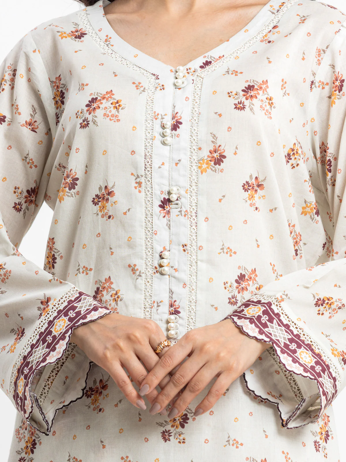 Unstitched Printed Lawn Suit - EWU24A1-29178-3P - Image 3