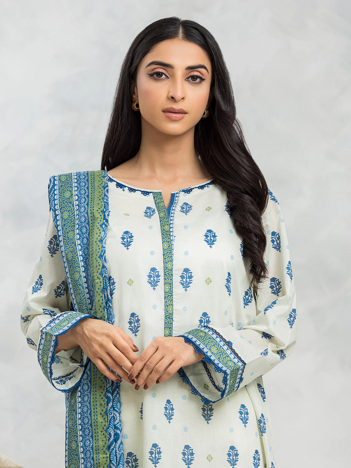 Unstitched Printed Lawn Suit - EWU24A1-29182-3P - Image 2