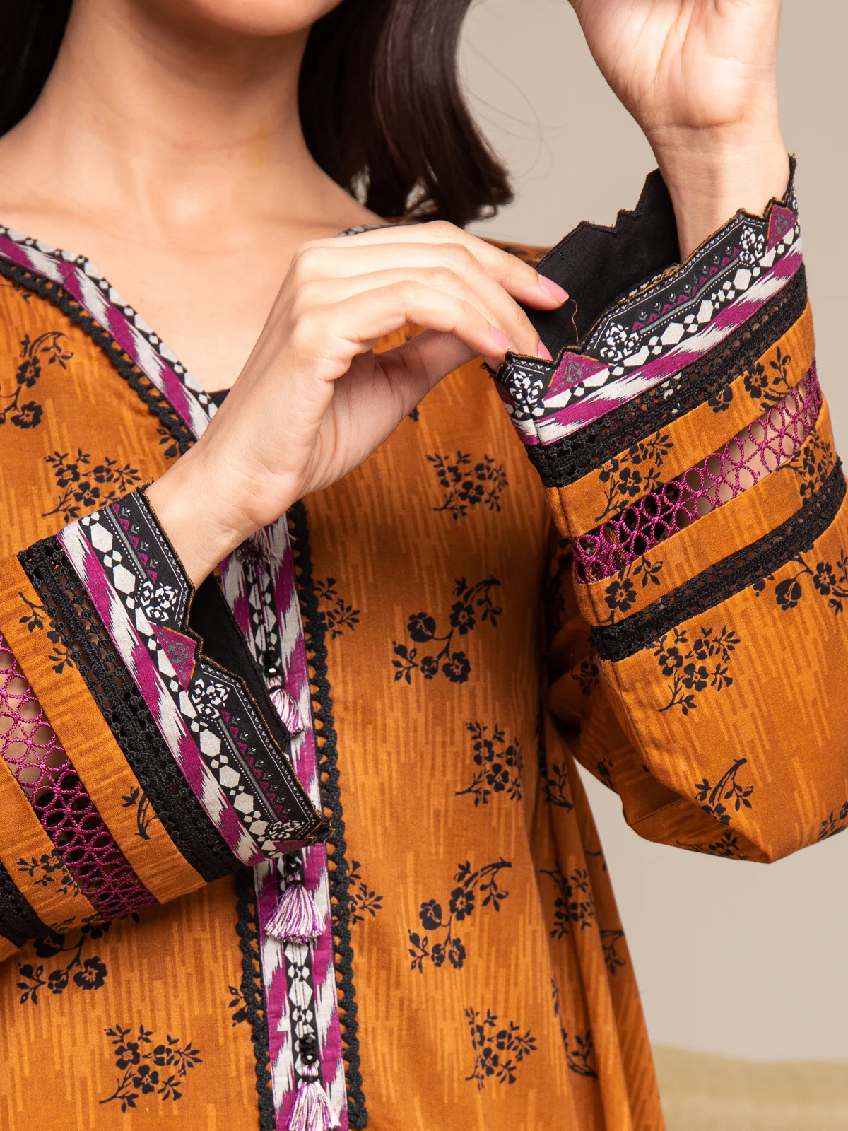Unstitched Printed Cambric Suit - EWU24A2-27288-3P - Image 3