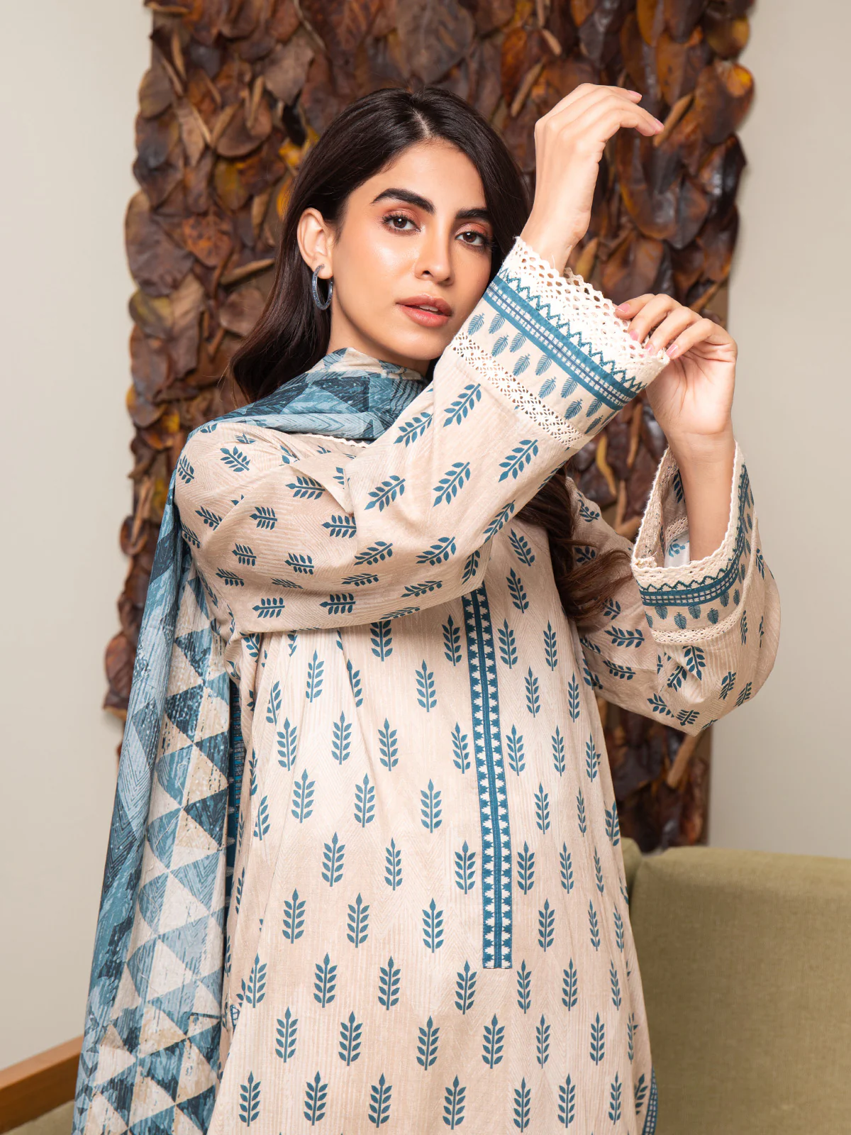 Unstitched Printed Cambric Suit - EWU24A2-27291-3P - Image 3