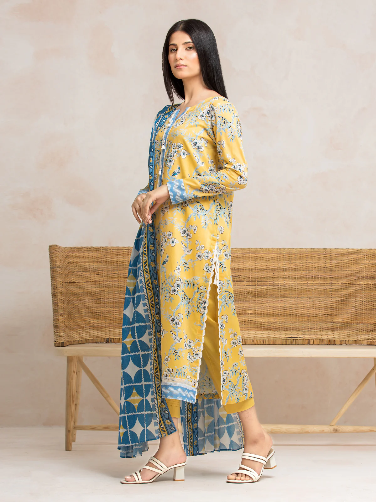Unstitched Printed Cambric Suit - EWU24A2-28201-3P - Image 4